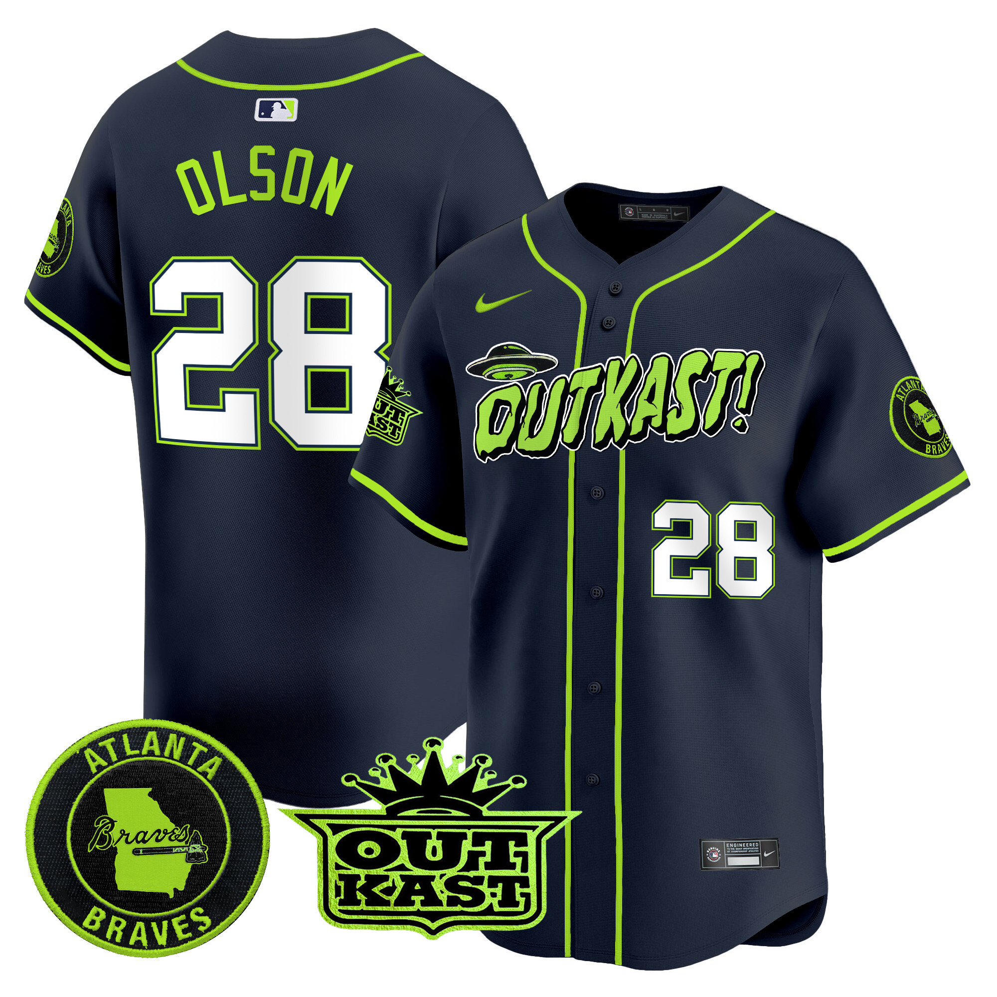 Men Matt Olson Atlanta Braves Atliens Vapor Premier Limited Jersey V3 - All Stitched