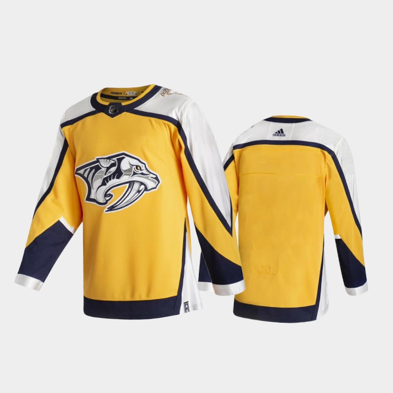 Men Nashville Predators Reverse Retro 2020-21 Gold Special Edition Jersey