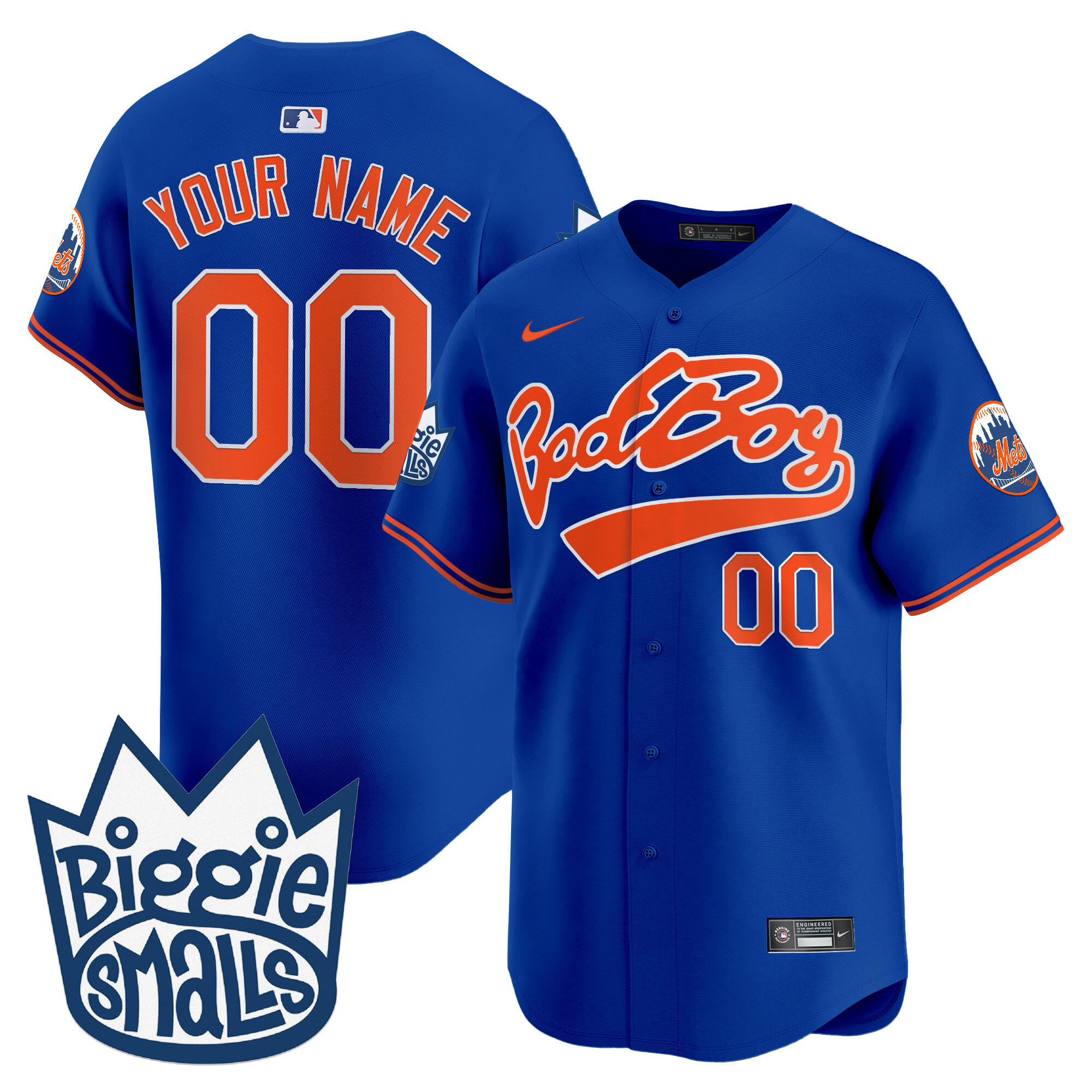 Men New York Mets Biggie Smalls Vapor Premier Limited Custom Royal Jersey - All Stitched