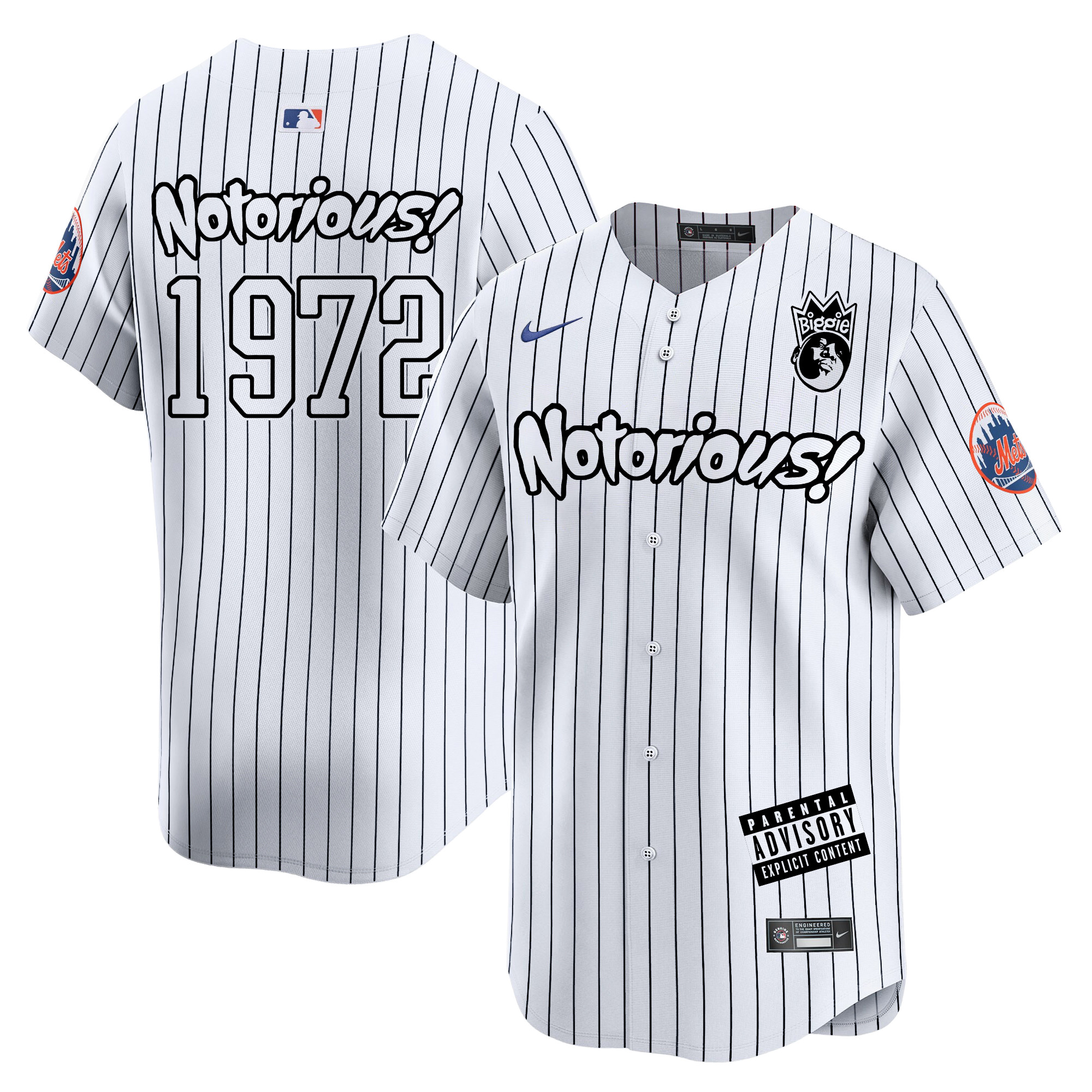 Men New York Mets Biggie Smalls Vapor Premier Limited Notorious Jersey - Printed