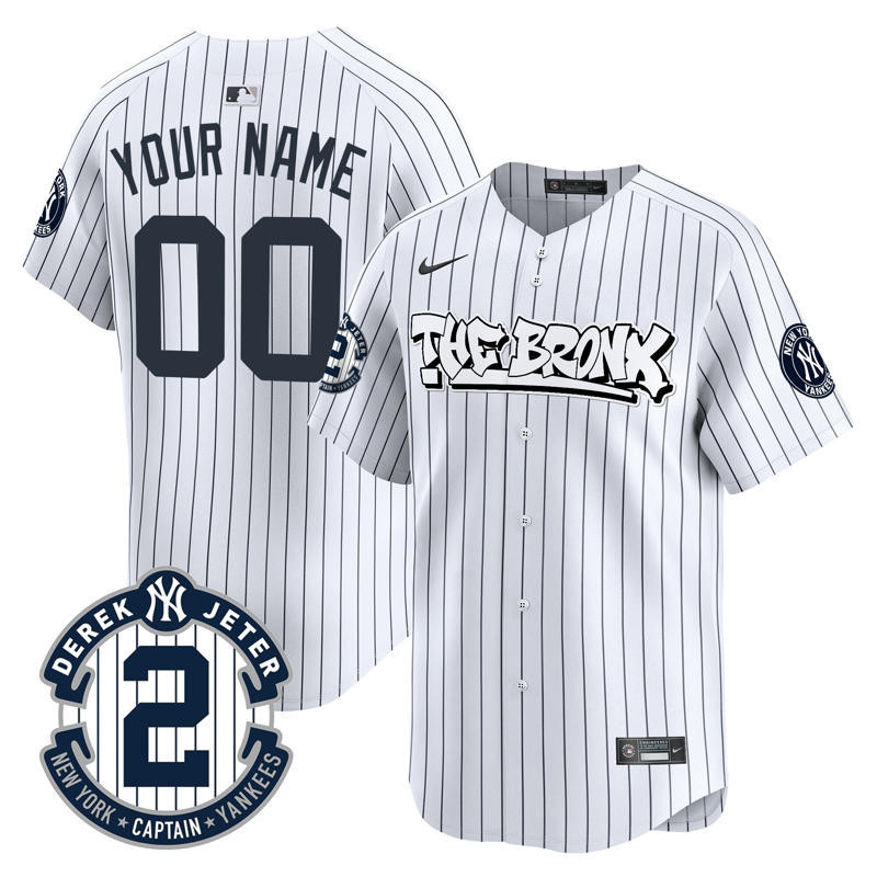 Men New York Yankees The Bronx Graffiti Vapor Premier Limited Custom Pinstripe Jersey - All Stitched