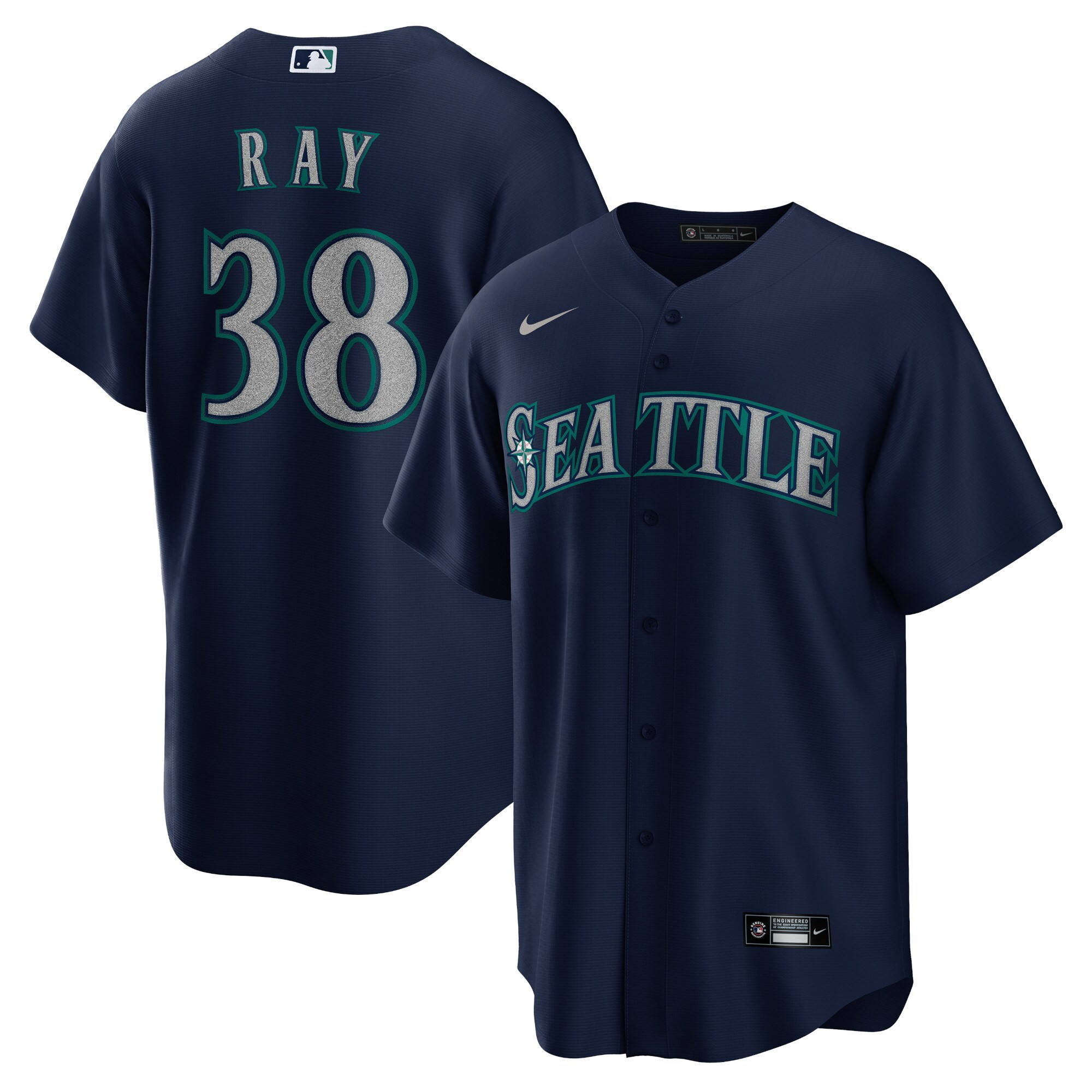 Men Robbie Ray Seattle Mariners Cool Base Jersey - Navy - All Stitched