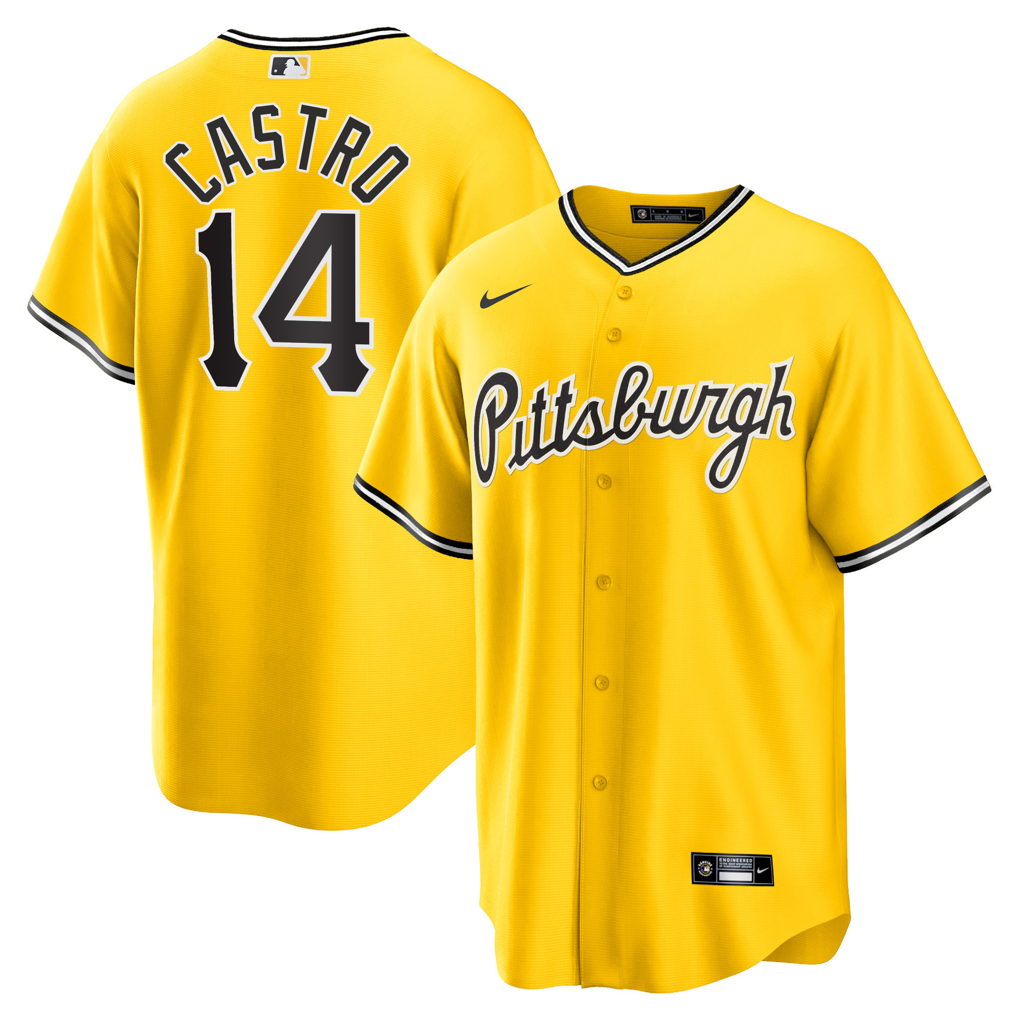 Men Rodolfo Castro Pittsburgh Pirates 2023 Cool Base Fan Made Jersey - All Stitched