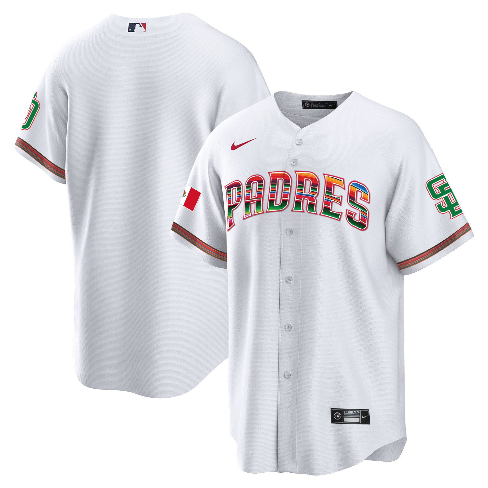 Men San Diego Padres Mexico Cool Base Limited Jersey - All Stitched
