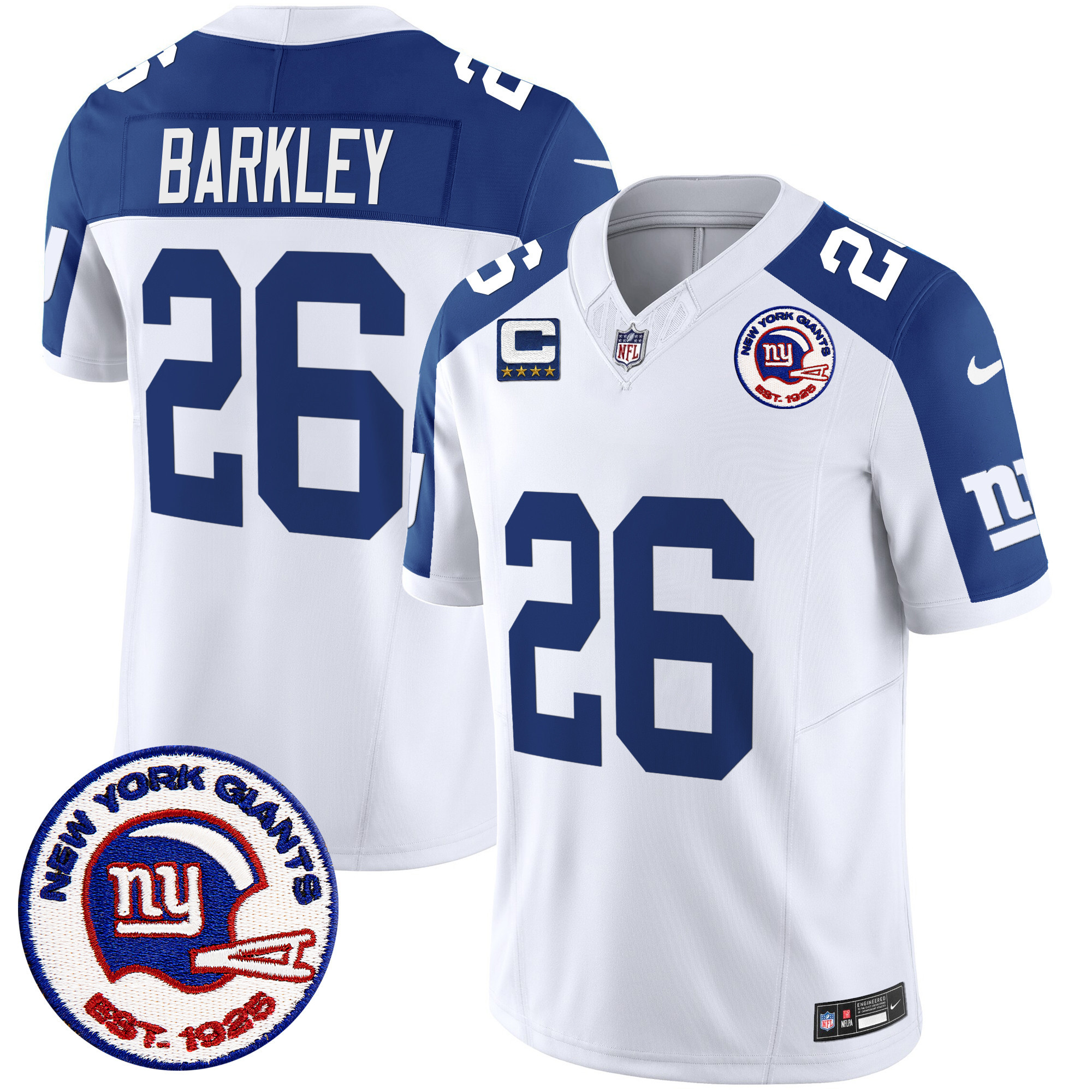 Men Saquon Barkley San Francisco Giants 1925 Ptach Inverted Vapor Limited Jersey - All Stitched