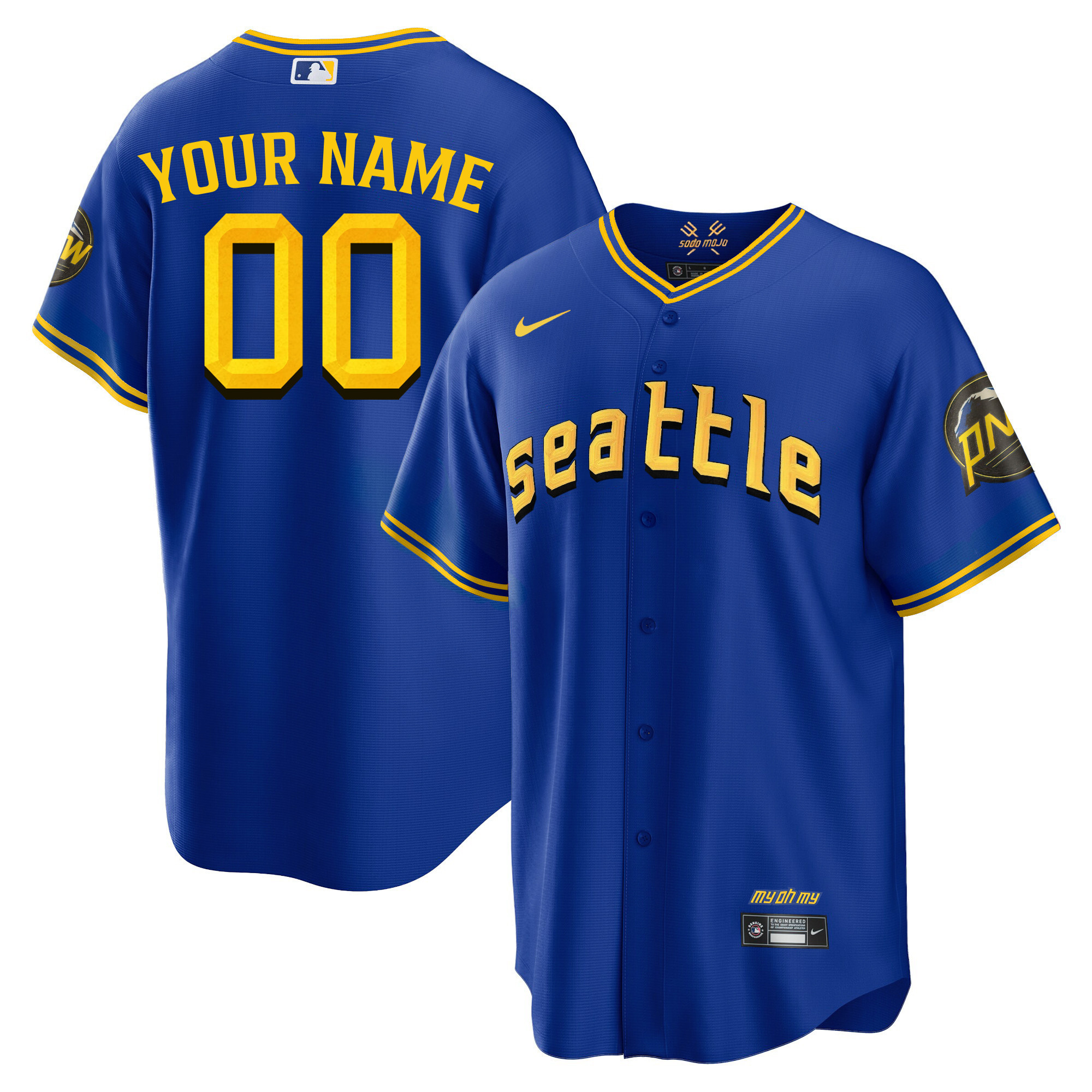 Men Seattle Mariners 2023 City Connect Fan Made Edition Custom Cool Royal Jersey - All Stitched