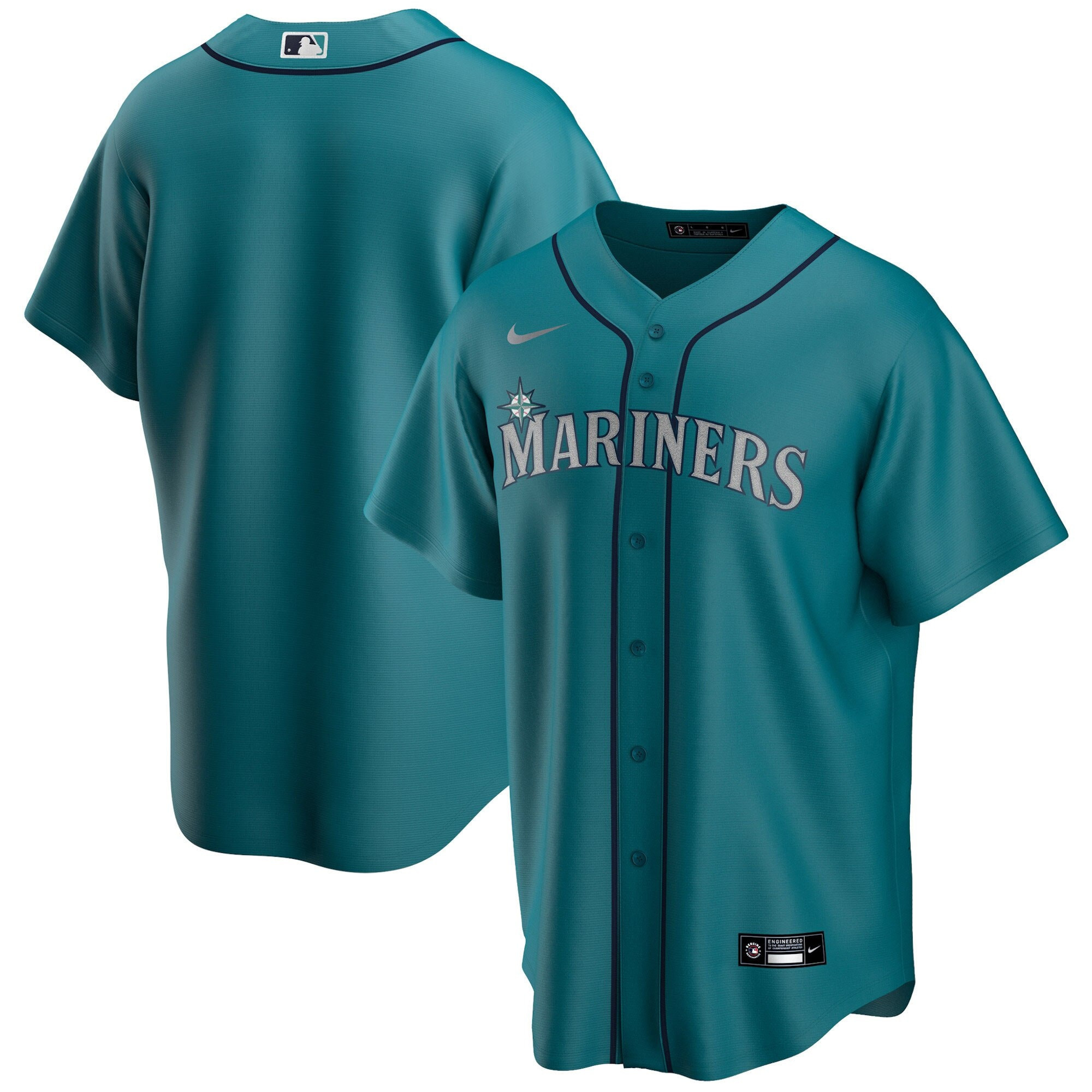 Men Seattle Mariners Cool Base Jersey - Aqua - All Stitched