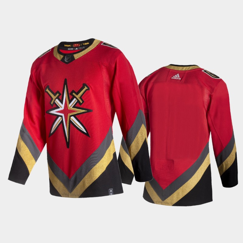 Men Vegas Golden Knights Reverse Retro 2020-21 Red Special Edition Jersey
