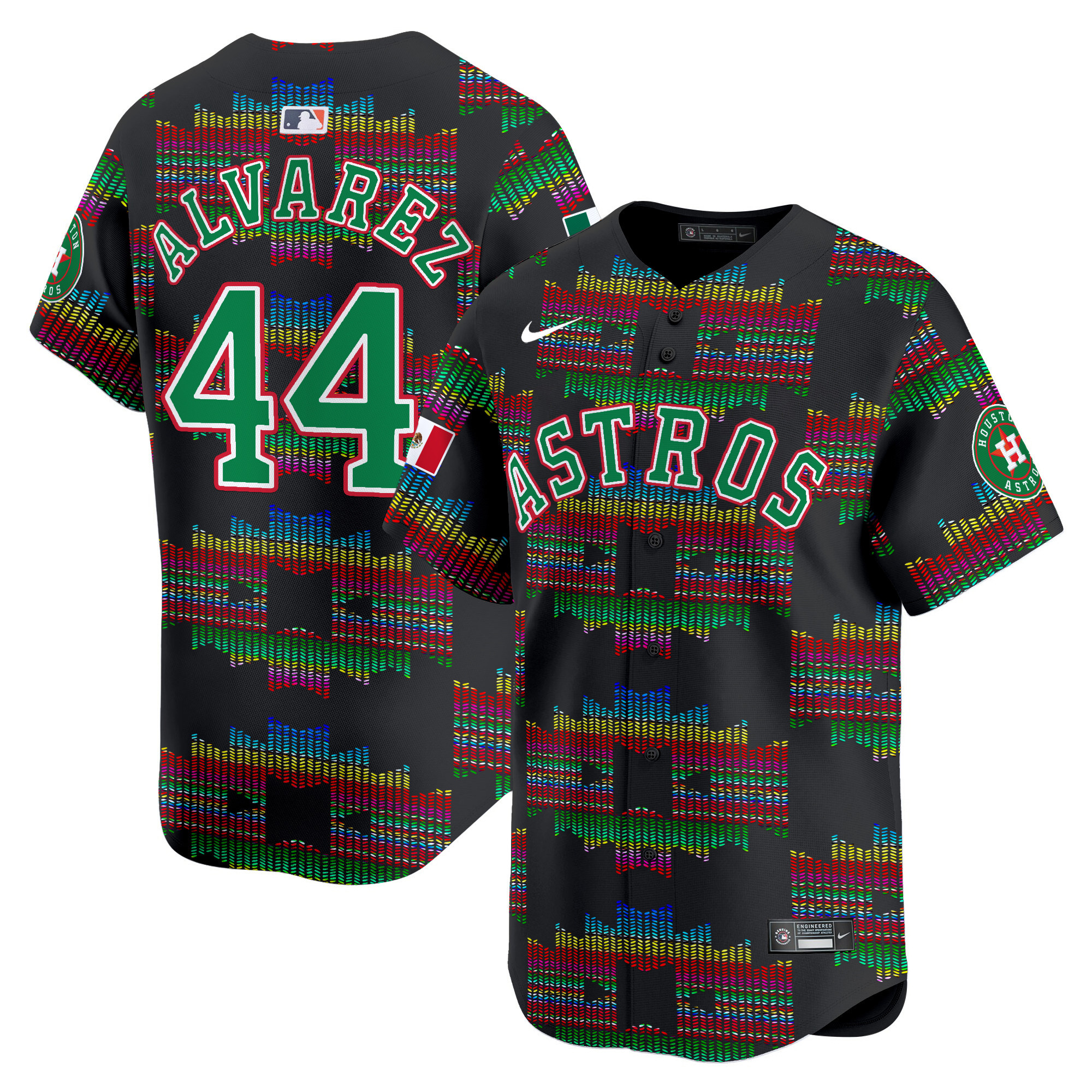 Men Yordan ¡lvarez Houston Astros Mexico Serape Style Vapor Premier Limited Jersey - Printed