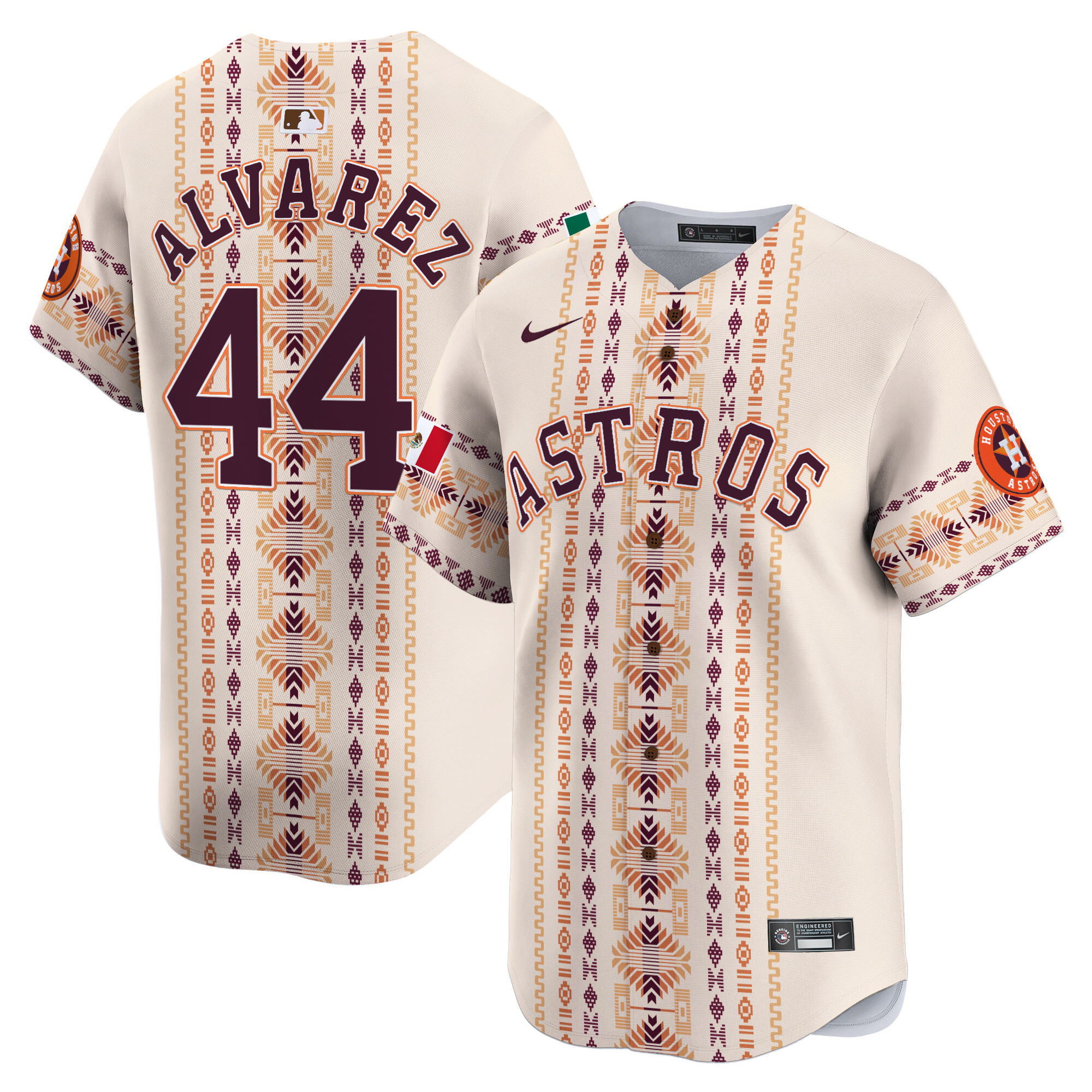 Men Yordan ¡lvarez Houston Astros Mexico Traditional Style Vapor Premier Limited Jersey - Printed