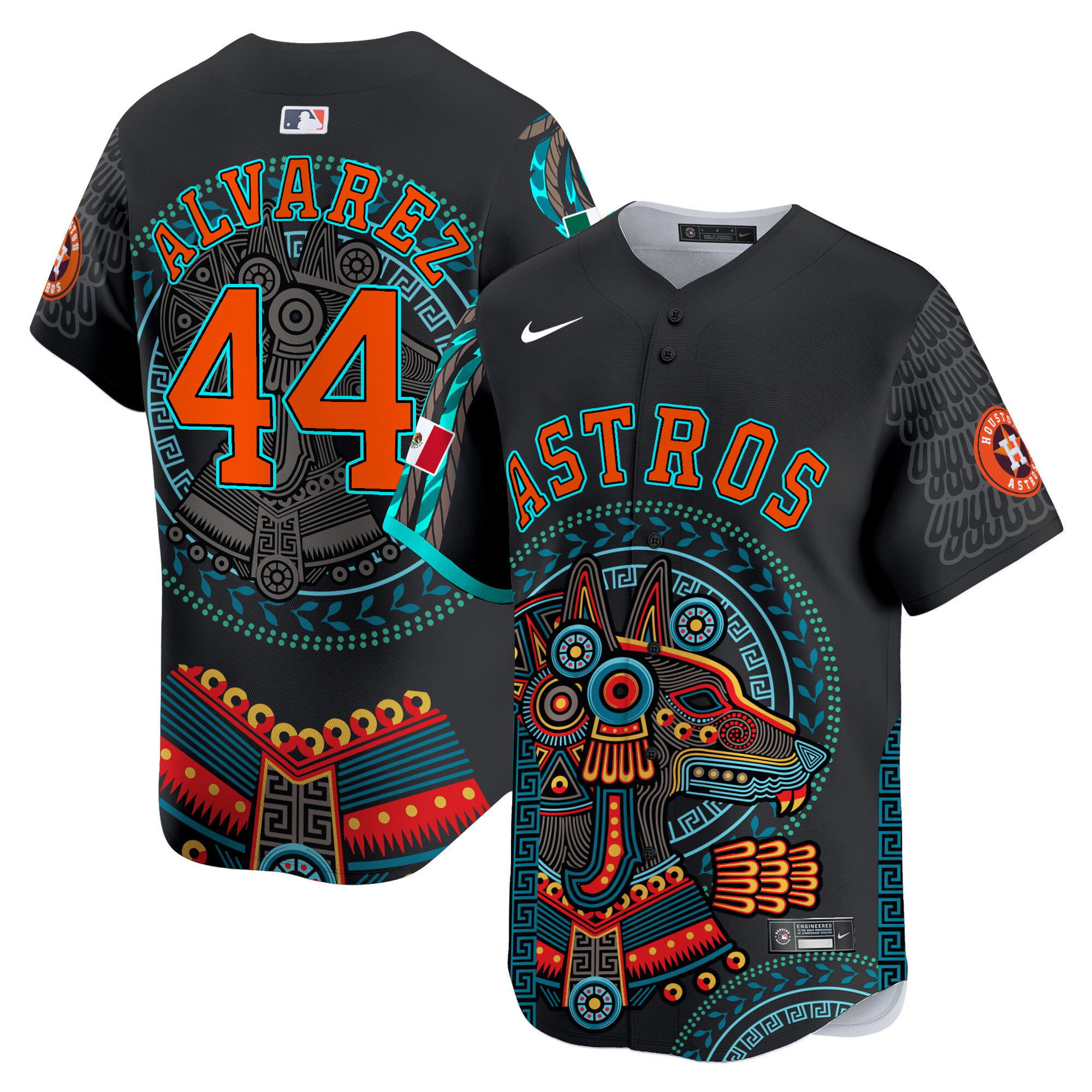 Men Yordan ¡lvarez Houston Astros Mexico Xoloitzcuintle Aztec Vapor Premier Limited Jersey - Printed