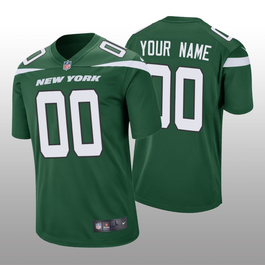 Men's 2019 Custom New York Jets Green Game Jersey