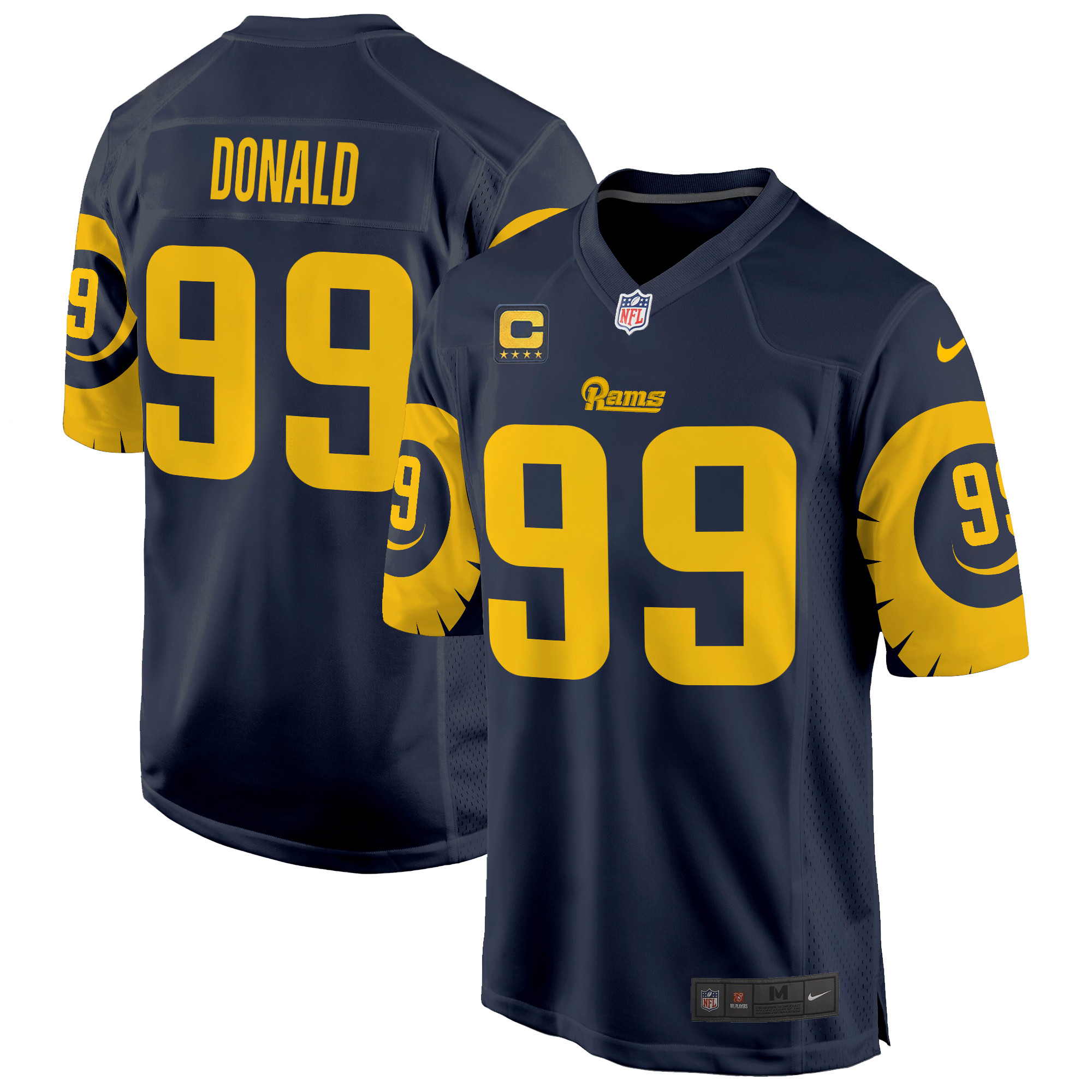 Men's Aaron Donald Los Angeles Rams Special Game Navy Jersey - All Stitched