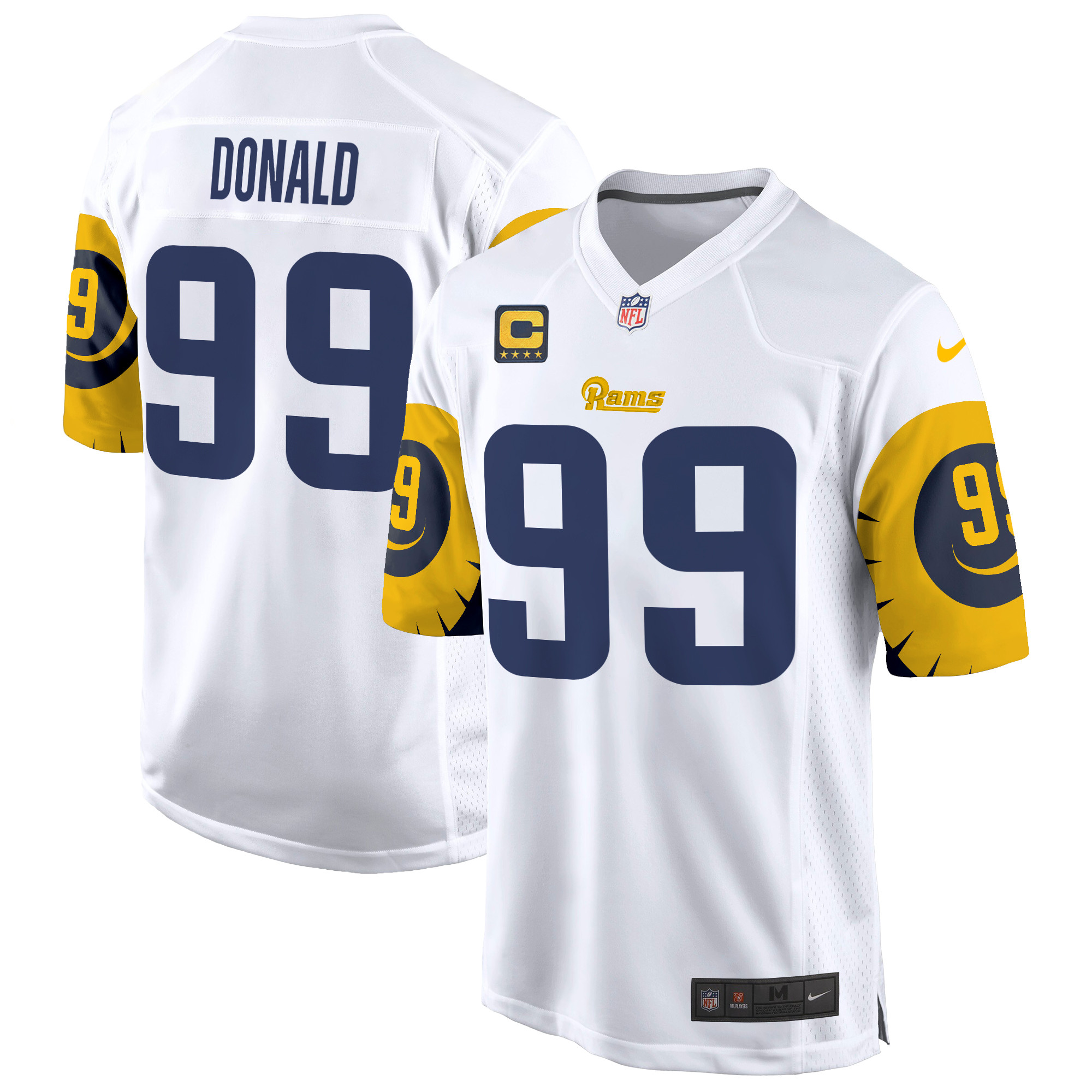 Men's Aaron Donald Los Angeles Rams Special Game White Jersey - All Stitched