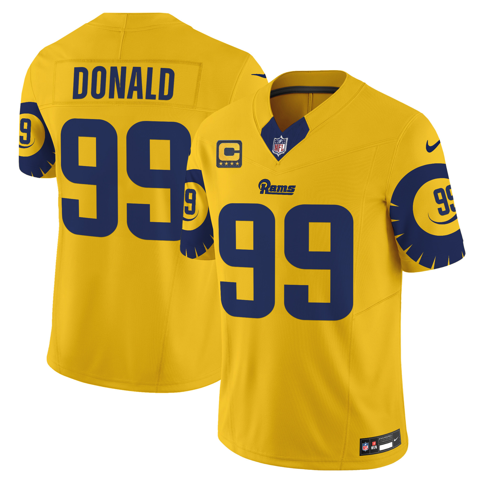Men's Aaron Donald Los Angeles Rams Special Vapor Limited Gold Jersey - All Stitched