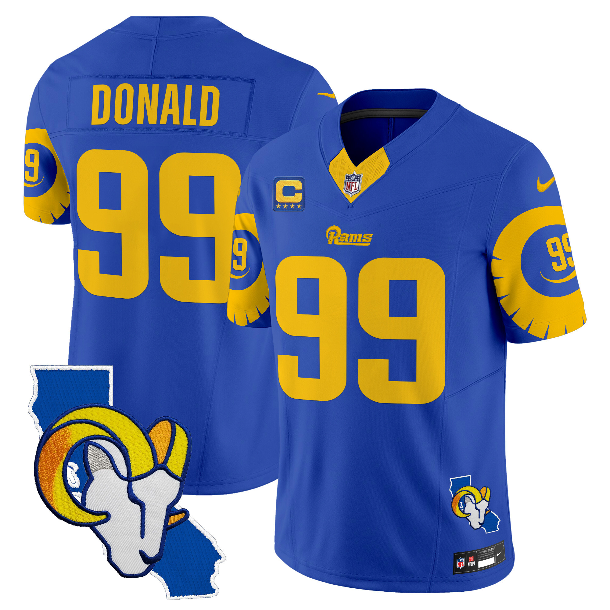 Men's Aaron Donald Los Angeles Rams Special Vapor Limited Royal Jersey V2 - All Stitched