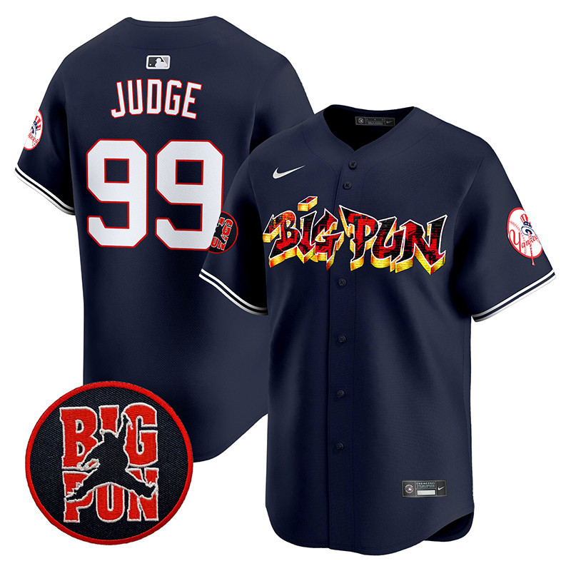 Men's Aaron Judge New York Yankees Big Pun Vapor Premier Limited Navy Jersey - All Stitched