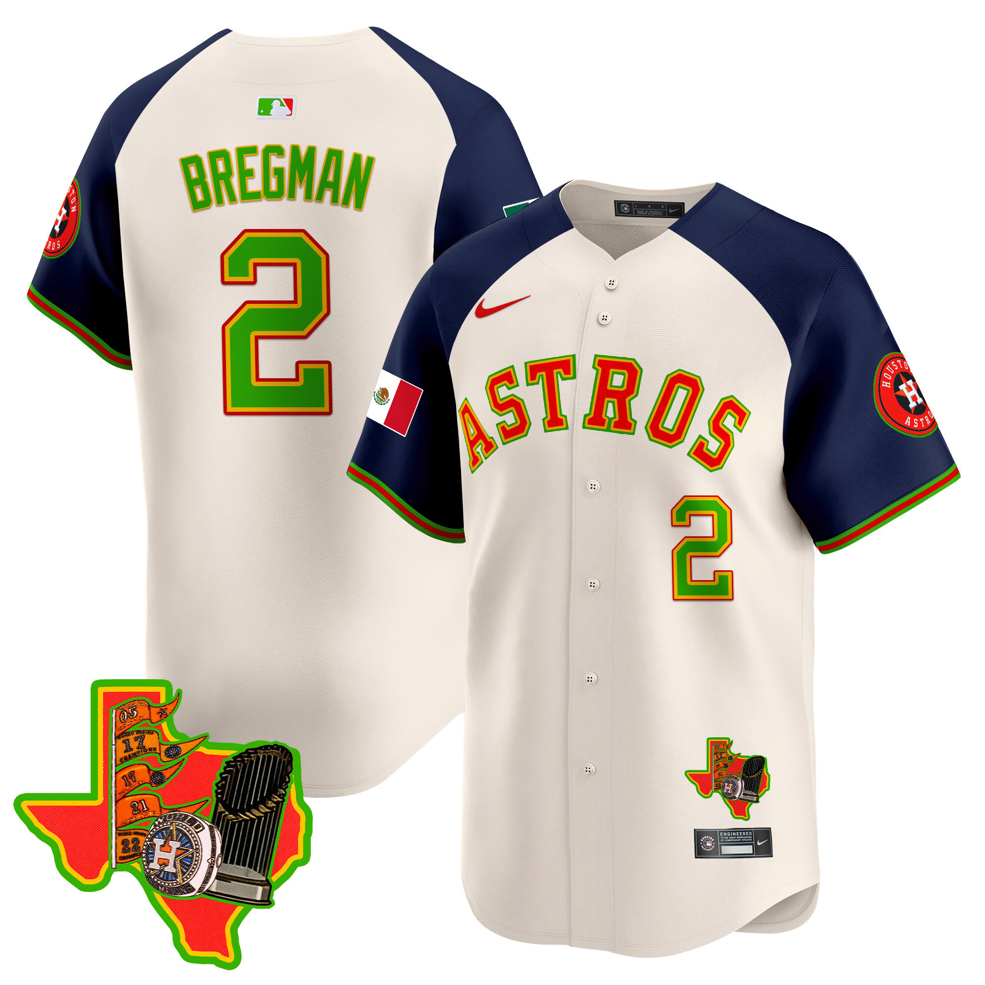 Men's Alex Bregman Houston Astros The Loteria Vapor Premier Limited Alternate Jersey - All Stitched