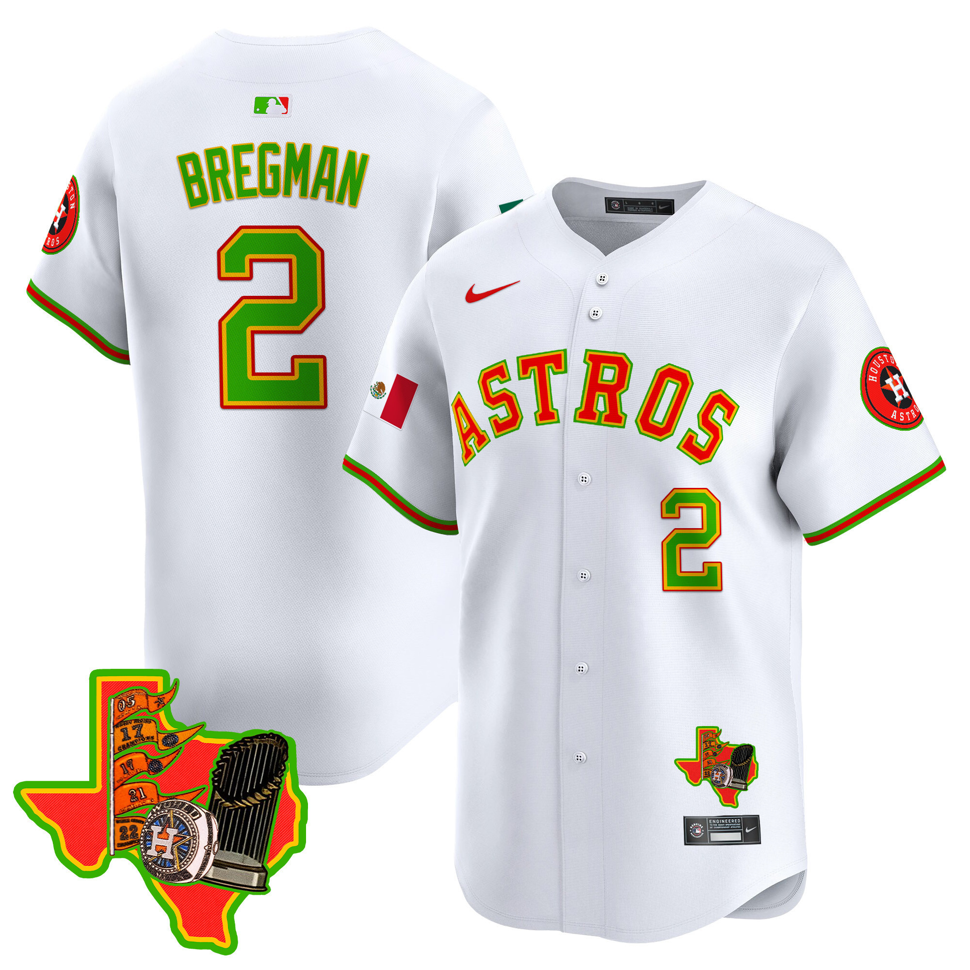 Men's Alex Bregman Houston Astros The Loteria Vapor Premier Limited White Jersey - All Stitched