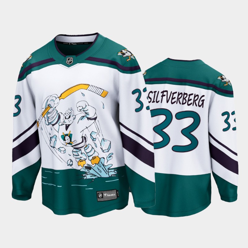 Men's Anaheim Ducks jakob silfverberg #33 Reverse Retro White Special Edition Jersey