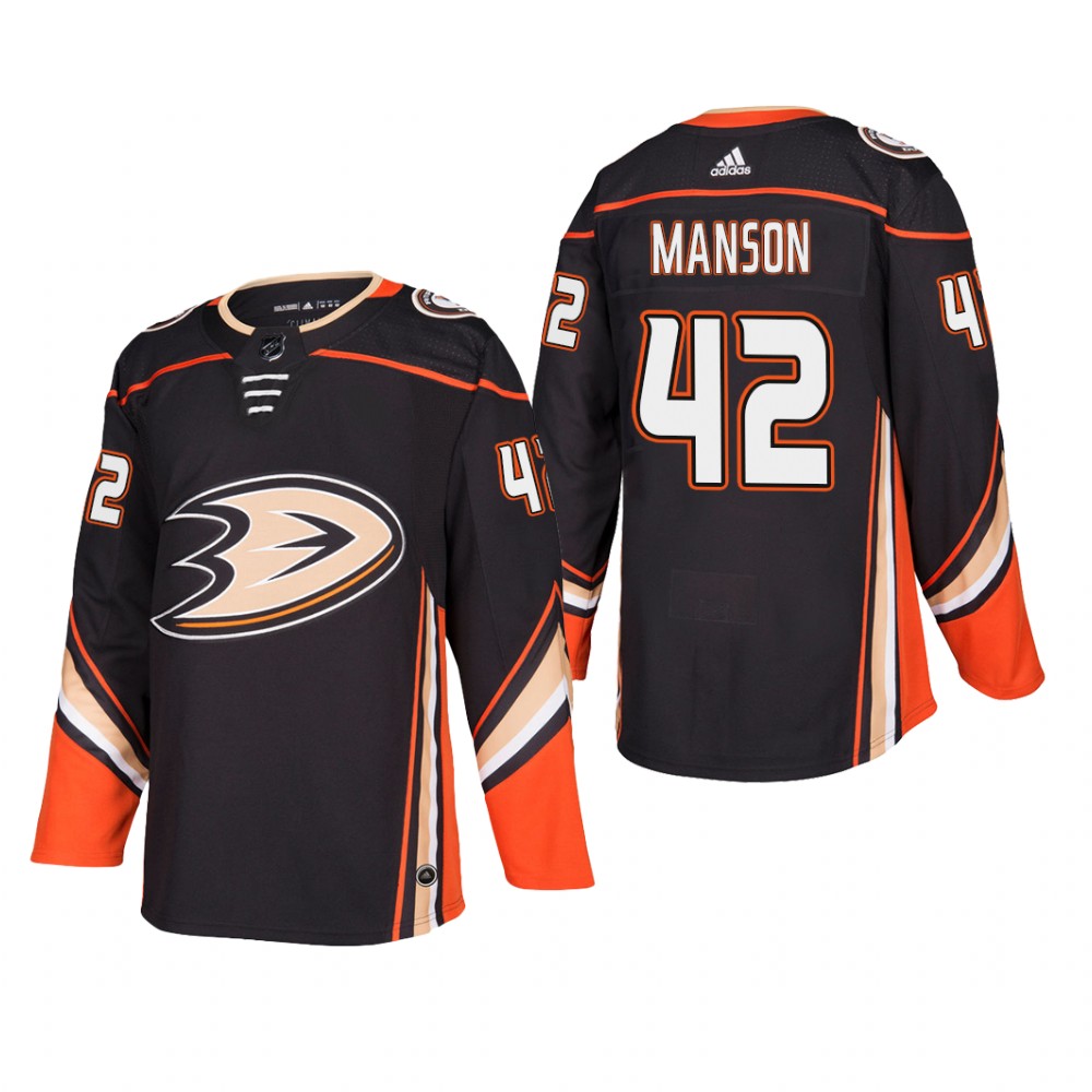 Men's Anaheim Ducks Josh Manson #42 Home Black Player Cheap Jersey