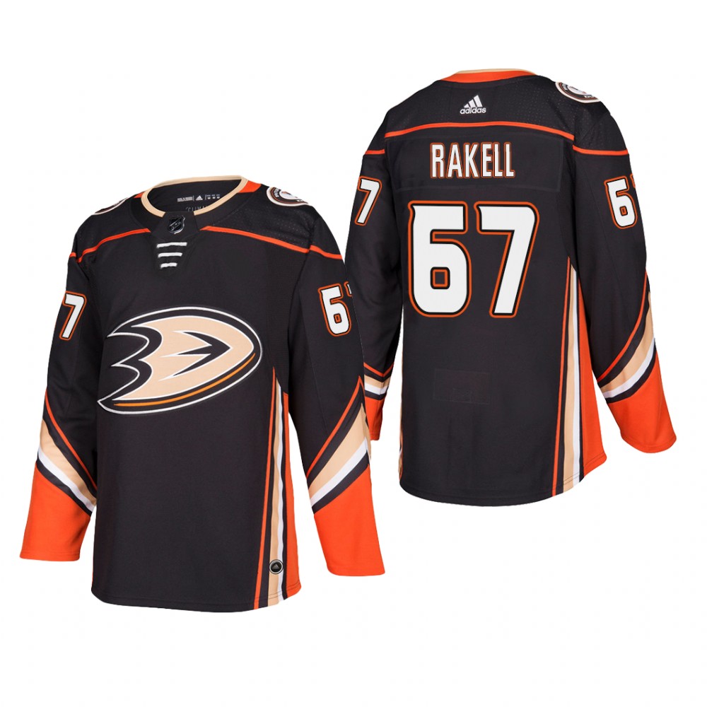 Men's Anaheim Ducks Rickard Rakell #67 Home Black Player Cheap Jersey