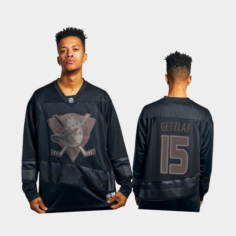 Men's Anaheim Ducks Ryan Getzlaf #15 Triple Black Jersey