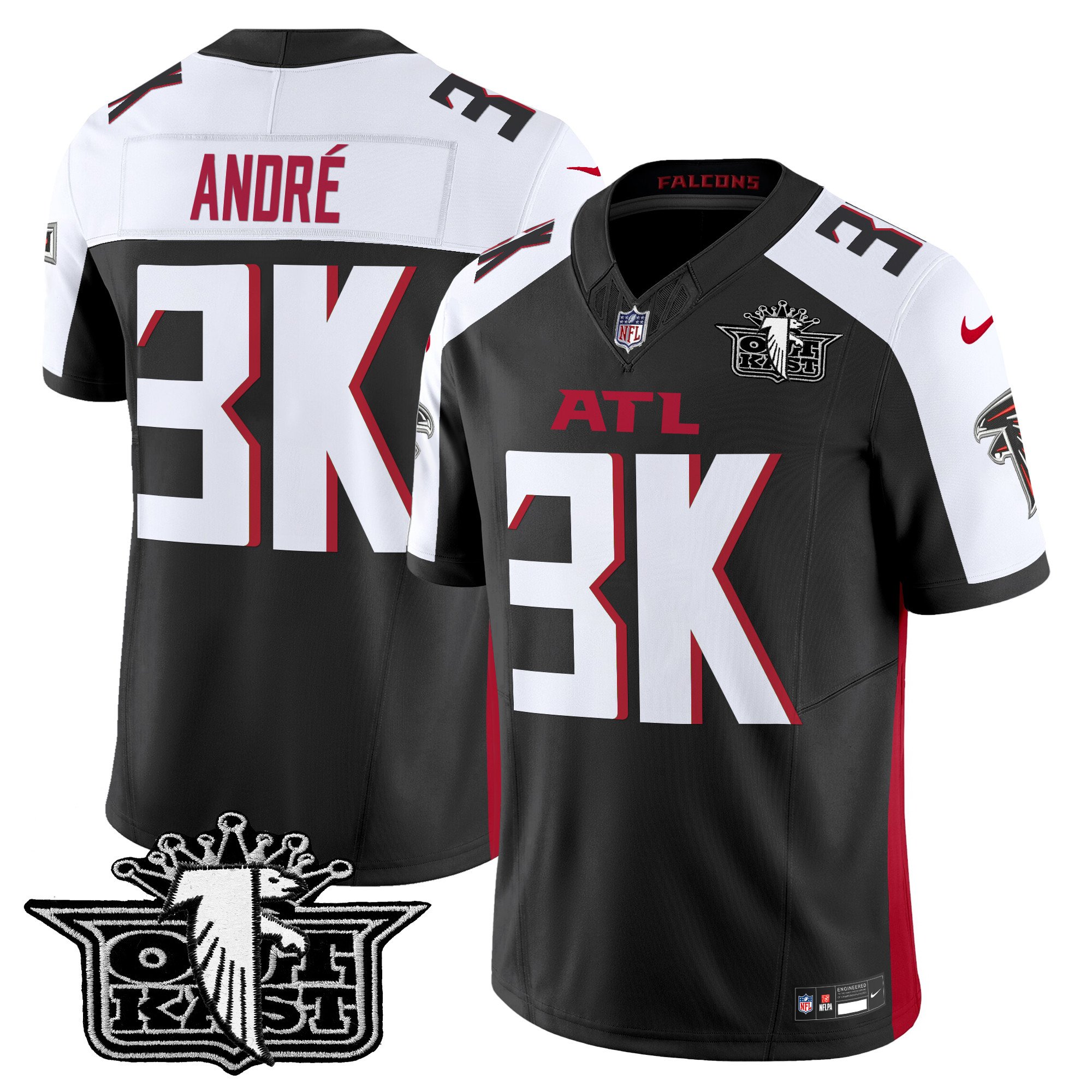 Men's André Outkast x Atlanta Falcons 2024 Vapor Limited Black Alternate Jersey - All Stitched