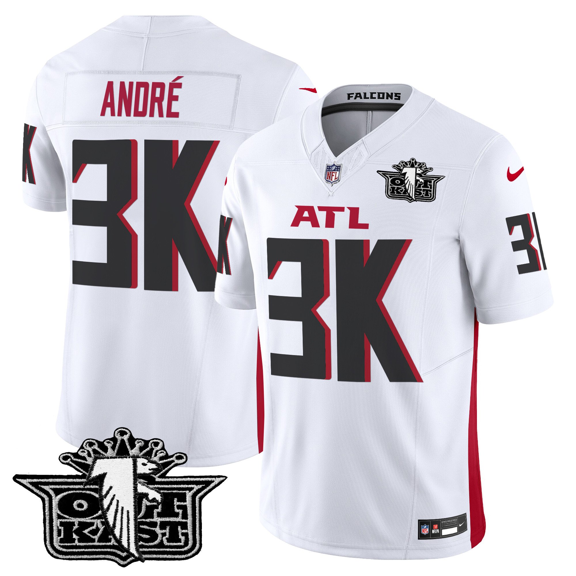 Men's André Outkast x Atlanta Falcons 2024 Vapor Limited White Jersey - All Stitched