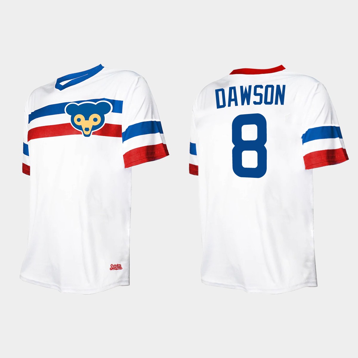 Men's Andre Dawson Chicago Cubs Cooperstown Collection V-Neck Jersey - White