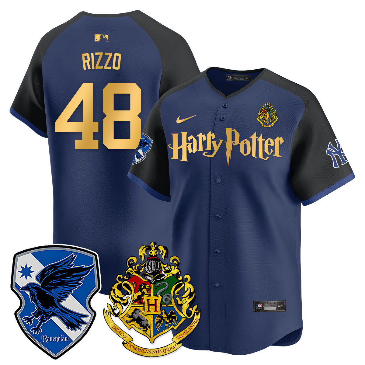 Men's Anthony Rizzo New York Yankees 2024 Harry Potter Vapor Premier Limited Ravenclaw Jersey - Printed