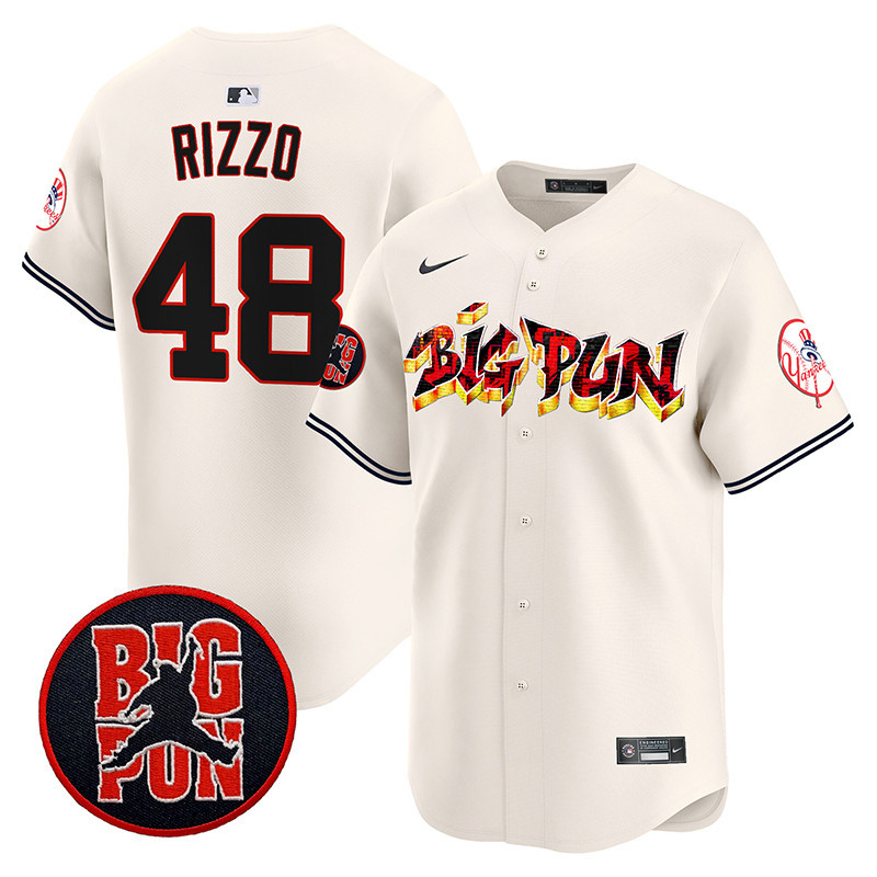 Men's Anthony Rizzo New York Yankees Big Pun Vapor Premier Limited Cream Jersey - All Stitched