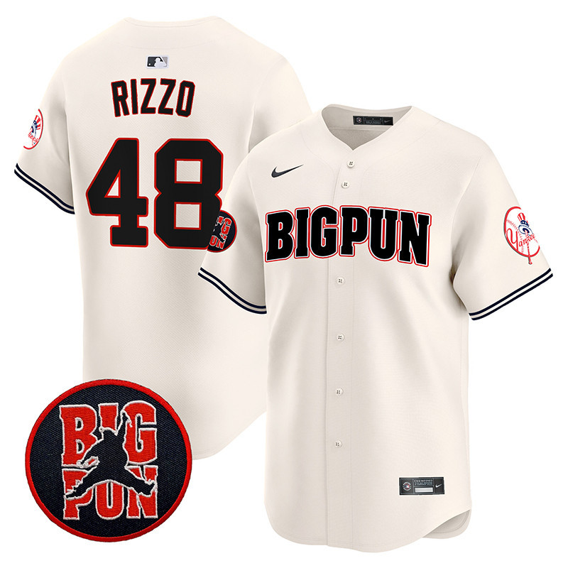 Men's Anthony Rizzo New York Yankees Big Pun Vapor Premier Limited Cream Jersey V2 - All Stitched