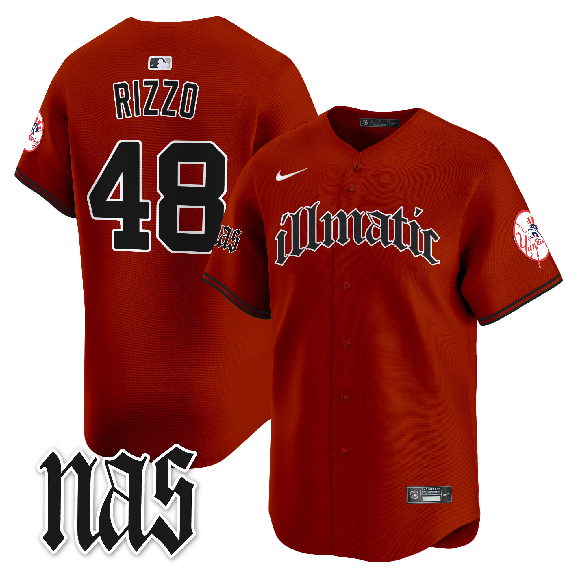 Men's Anthony Rizzo New York Yankees Nas Illmatic Vapor Premier Limited Illmatic Jersey - All Stitched
