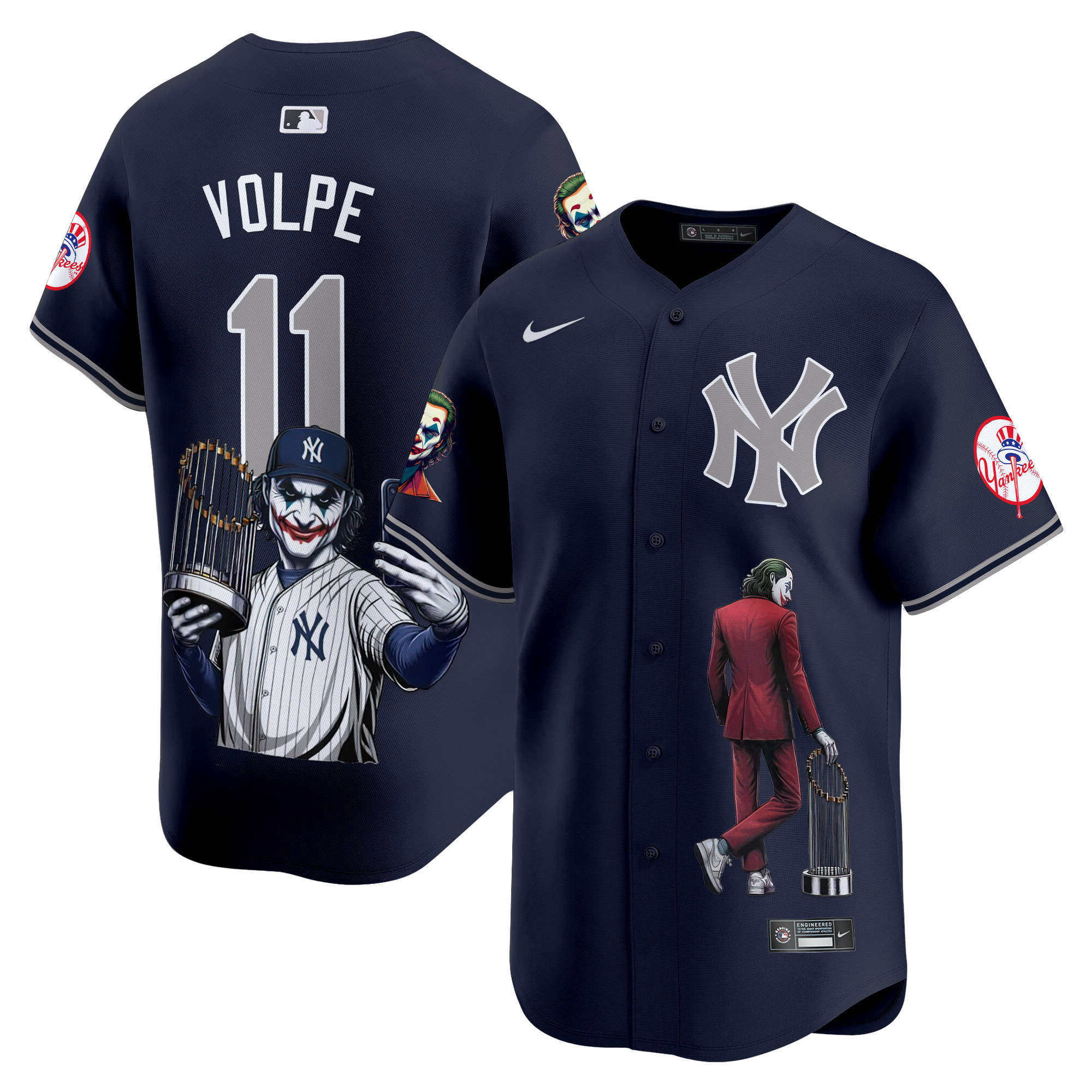 Men's Anthony Volpe New York Yankees Joker Vapor Premier Limited Alternate Jersey - Printed