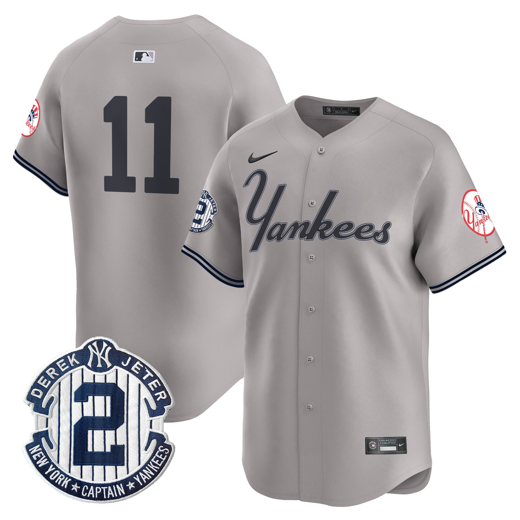 Men's Anthony Volpe New York Yankees Throwback Vapor Premier Limited Gray Jersey V2 - All Stitched