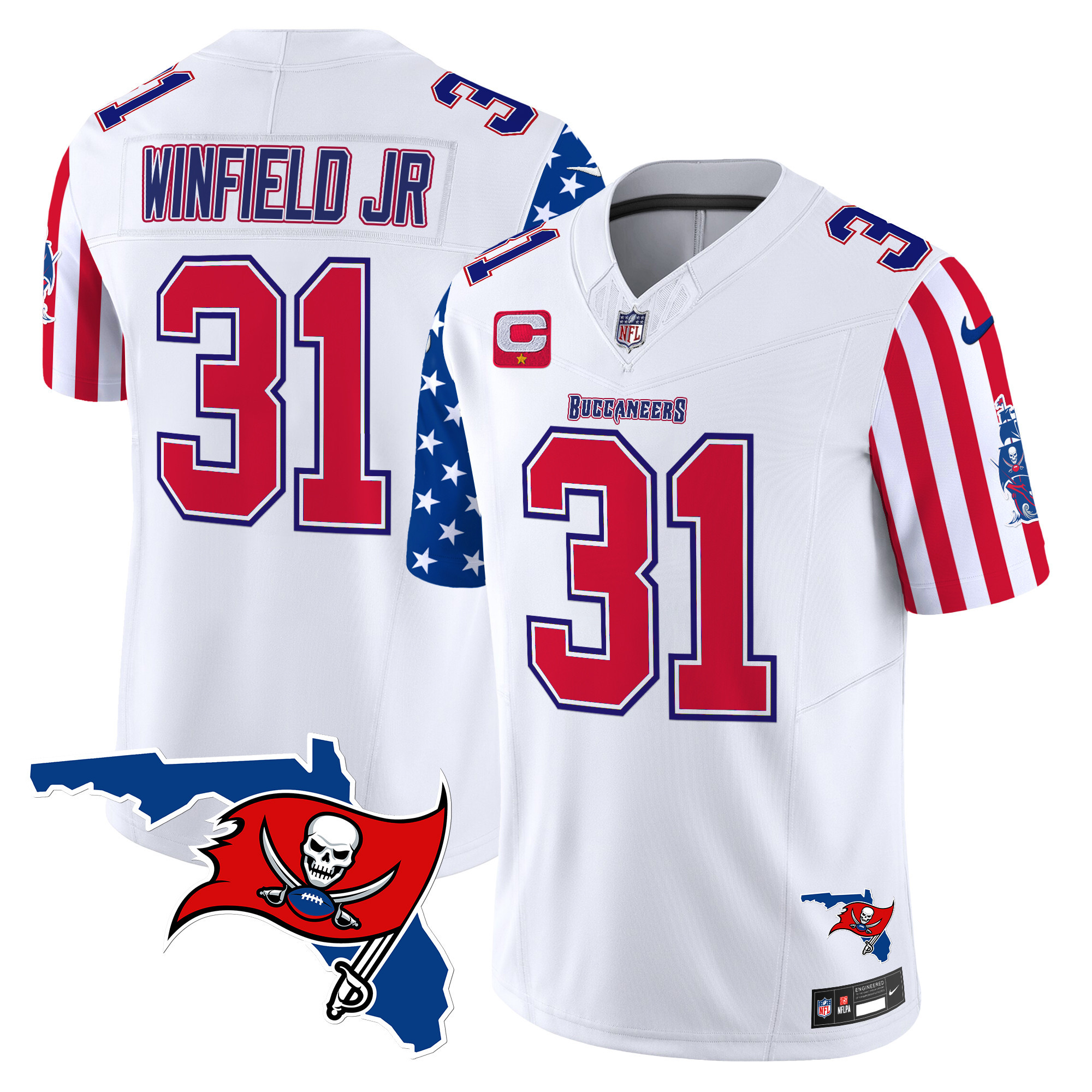 Men's Antoine Winfield Jr. Tampa Bay Buccaneers American Style Vapor Limited White Jersey - All Stitched