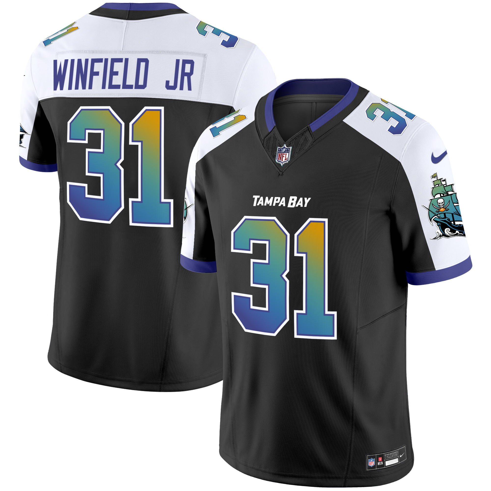 Men's Antoine Winfield Jr. Tampa Bay Buccaneers "Tampa City" Vapor Limited Alternate Jersey - All Stitched