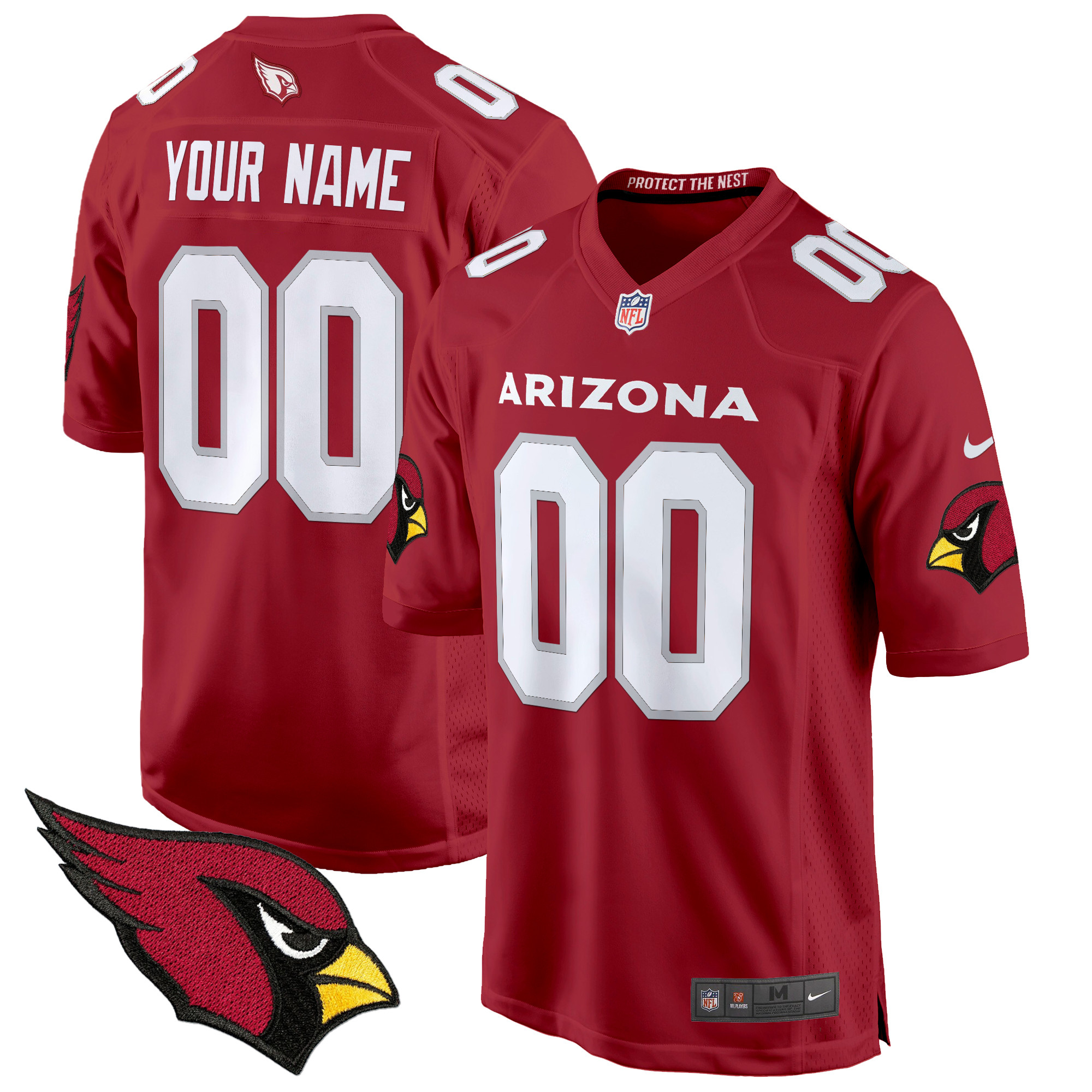 Men's Arizona Cardinals 2024 Game Custom Red Jersey - All Stitched
