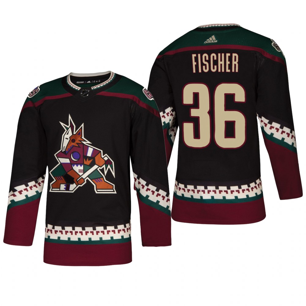 Men's Arizona Coyotes Christian Fischer #36 Alternate Reasonable Throwback Jersey - Black