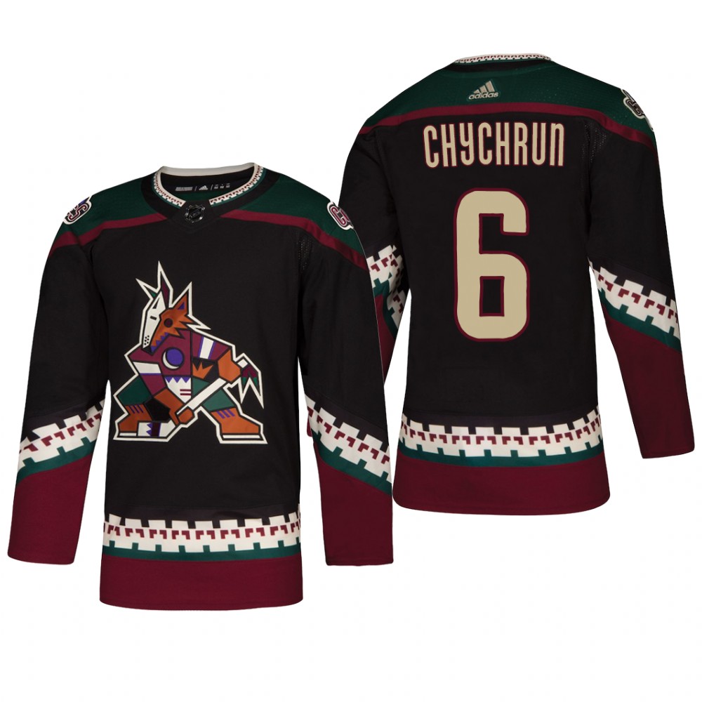 Men's Arizona Coyotes Jakob Chychrun #6 Alternate Reasonable Throwback Jersey - Black