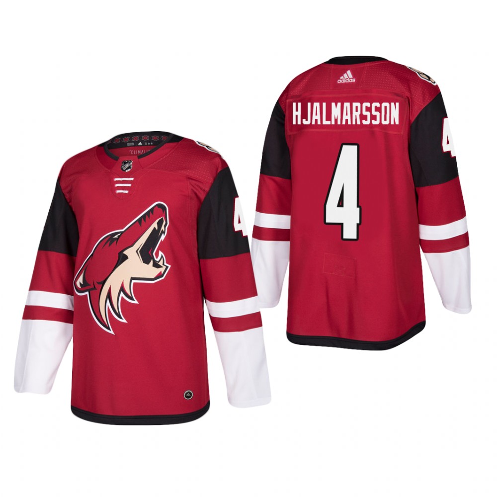 Men's Arizona Coyotes Niklas Hjalmarsson #4 Home Maroon Player Cheap Jersey