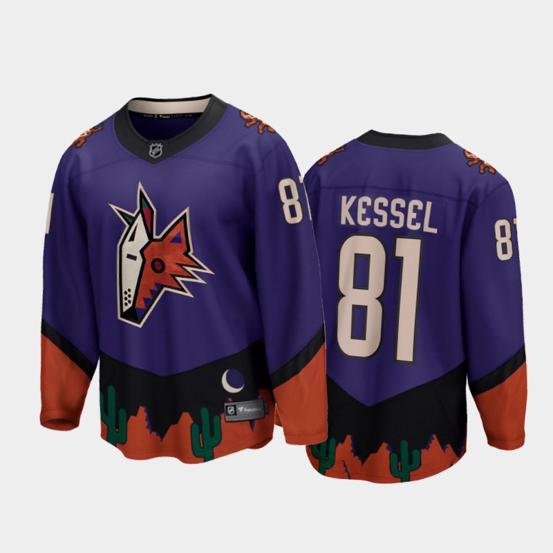 Men's Arizona Coyotes Phil Kessel #81 Reverse Retro Purple 2020-21 Breakaway Player Jersey