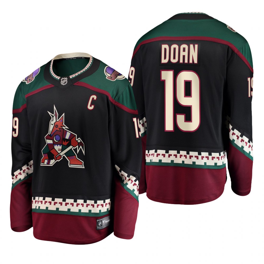Men's Arizona Coyotes Shane Doan #19 Alternate Black Breakaway Retired Cheap Jersey