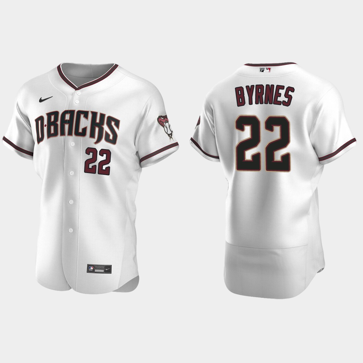 Men's Arizona Diamondbacks Eric Byrnes White Retired Player Jersey