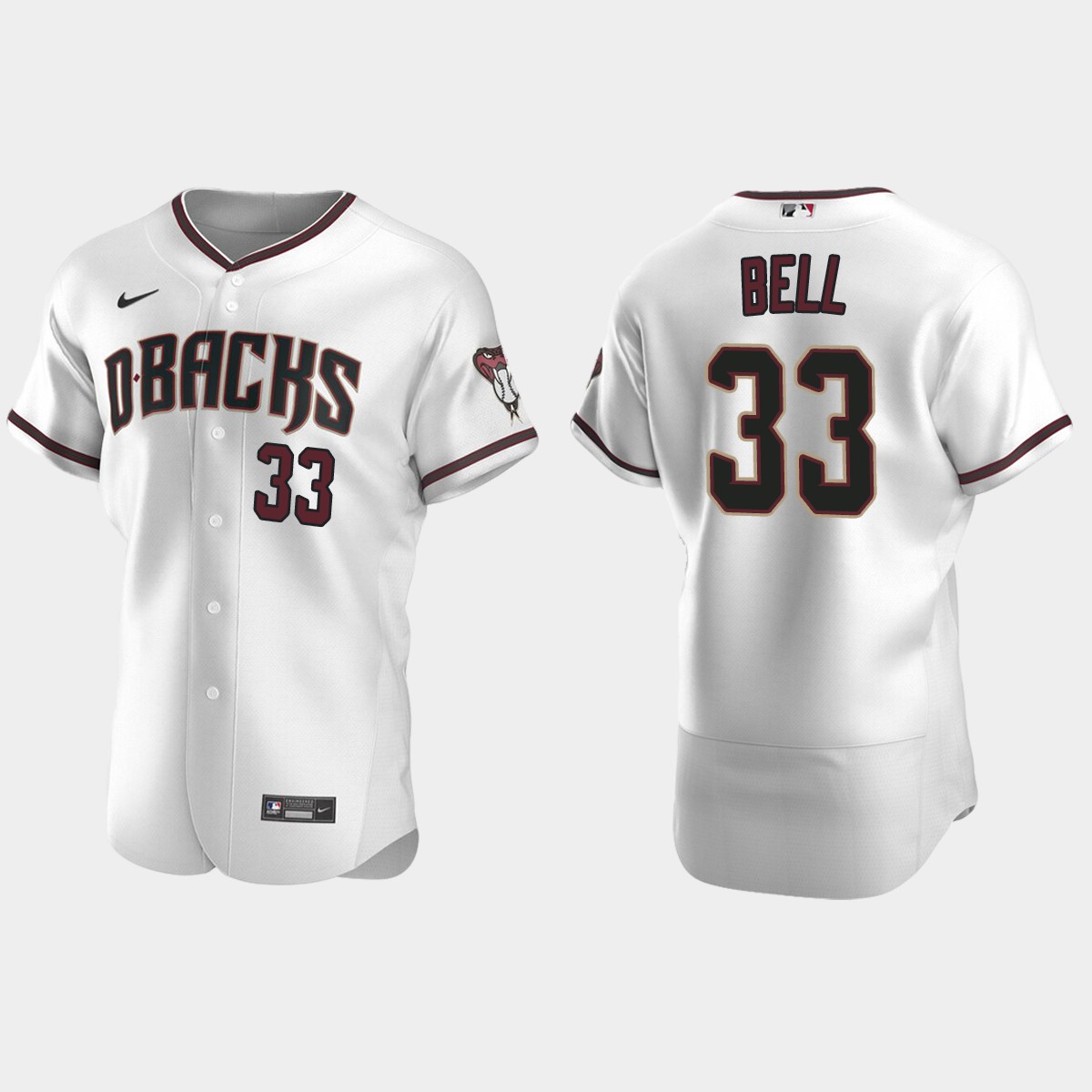 Men's Arizona Diamondbacks Jay Bell White Retired Player Jersey