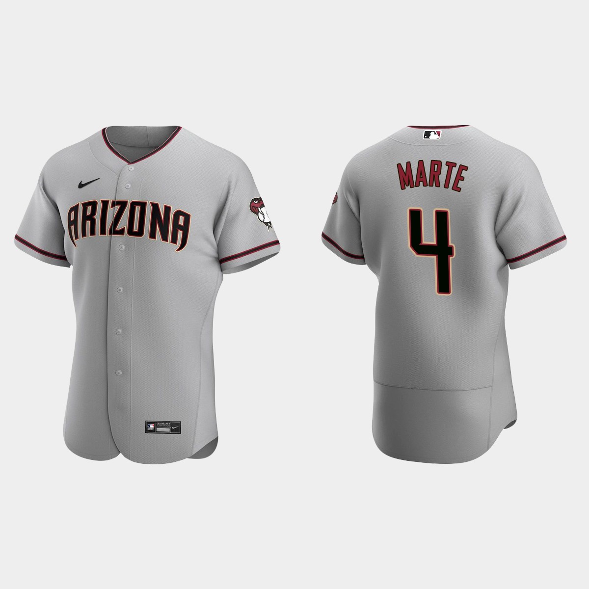 Men's Arizona Diamondbacks Ketel Marte 2020 Road Jersey - Gray