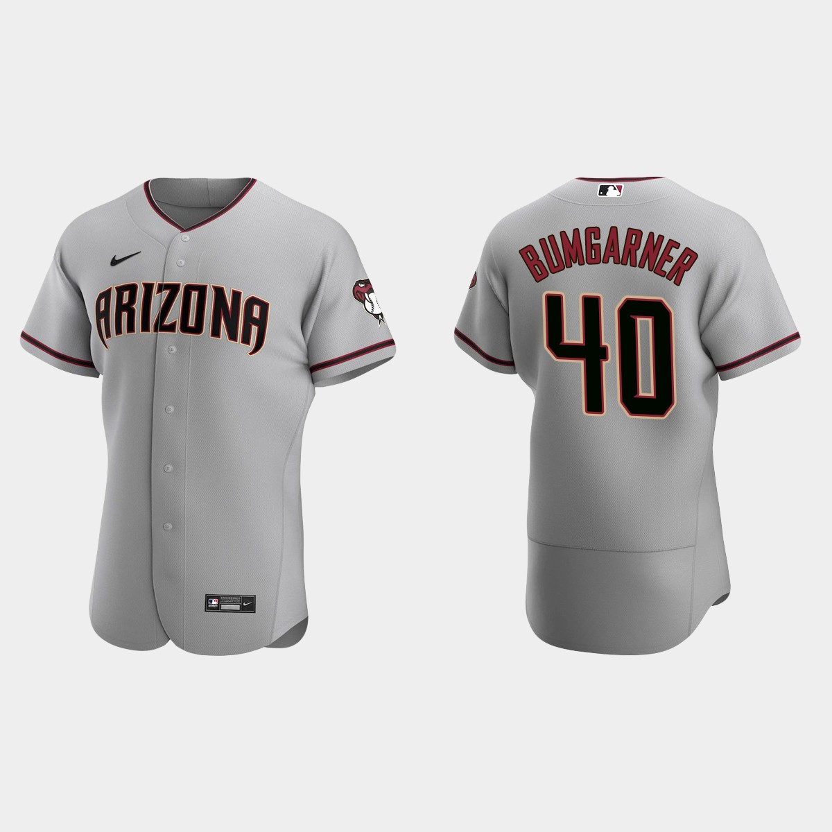 Men's Arizona Diamondbacks Madison Bumgarner 2020 Road Jersey - Gray