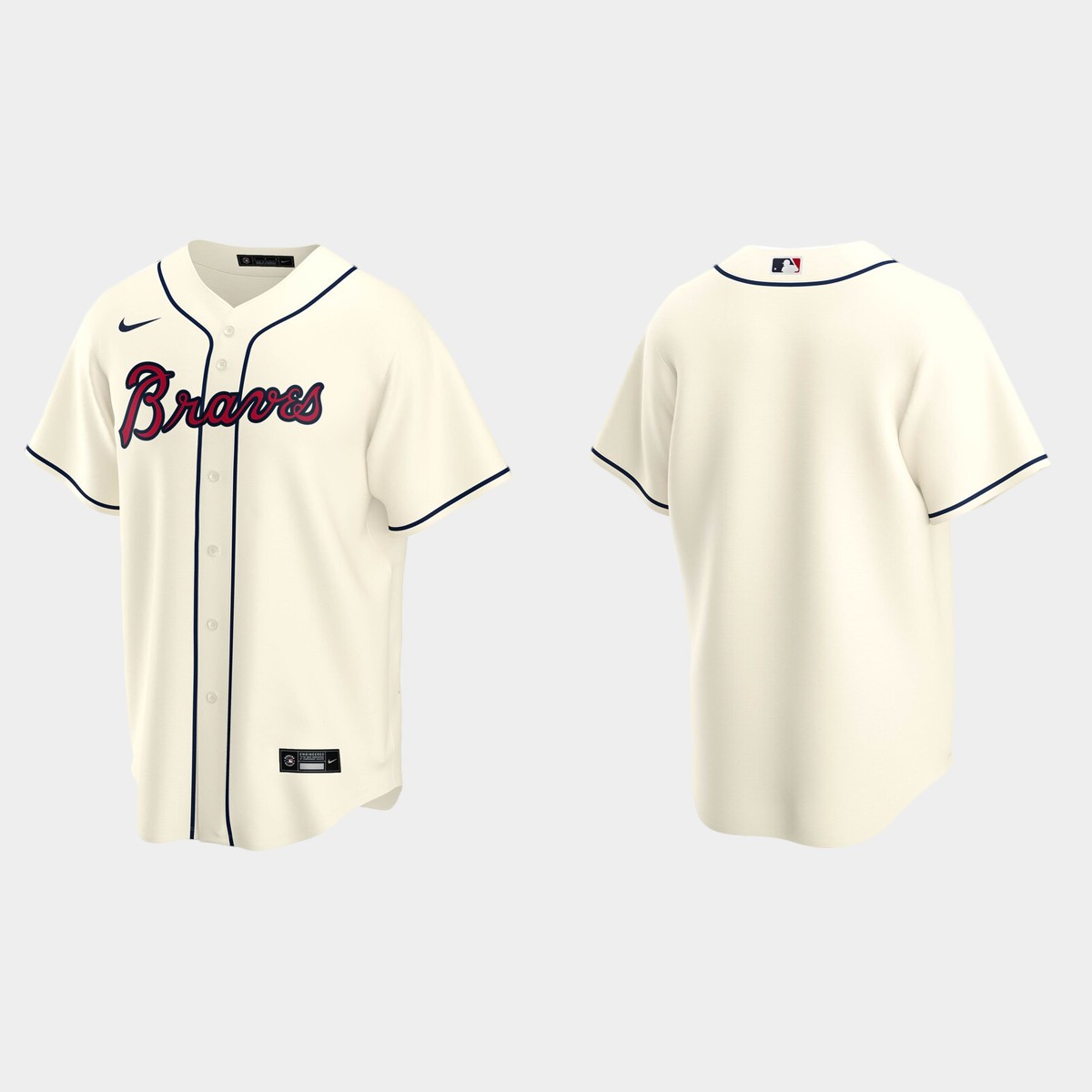Men's Atlanta Braves Alternate Jersey - Cream