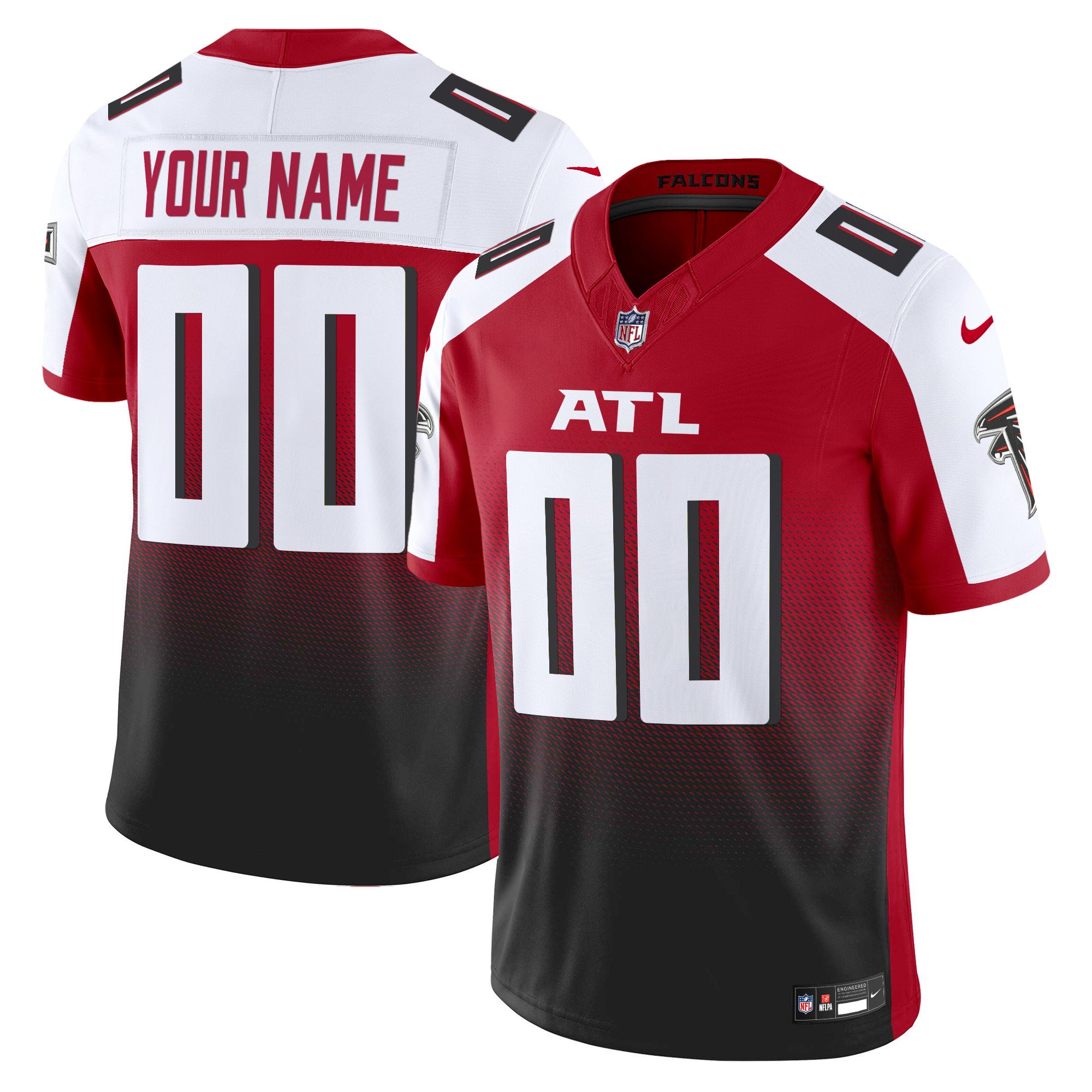 Men's Atlanta Falcons 2024 Vapor Limited Custom Red Alternate Jersey - All Stitched